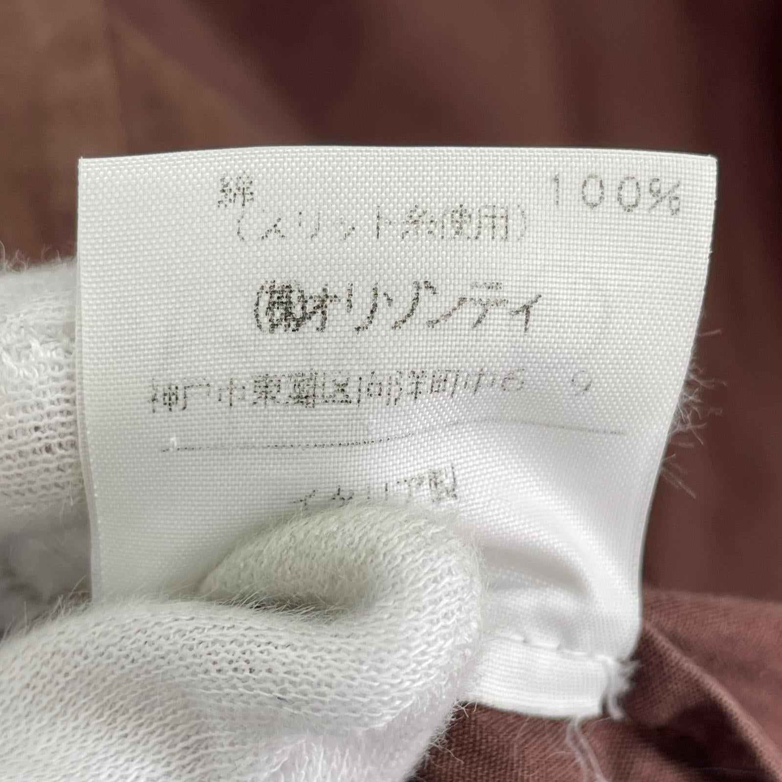 長袖シャツ オリゾンティ期 イタリア製 ビッグカラーシャツ BRW ブラウン