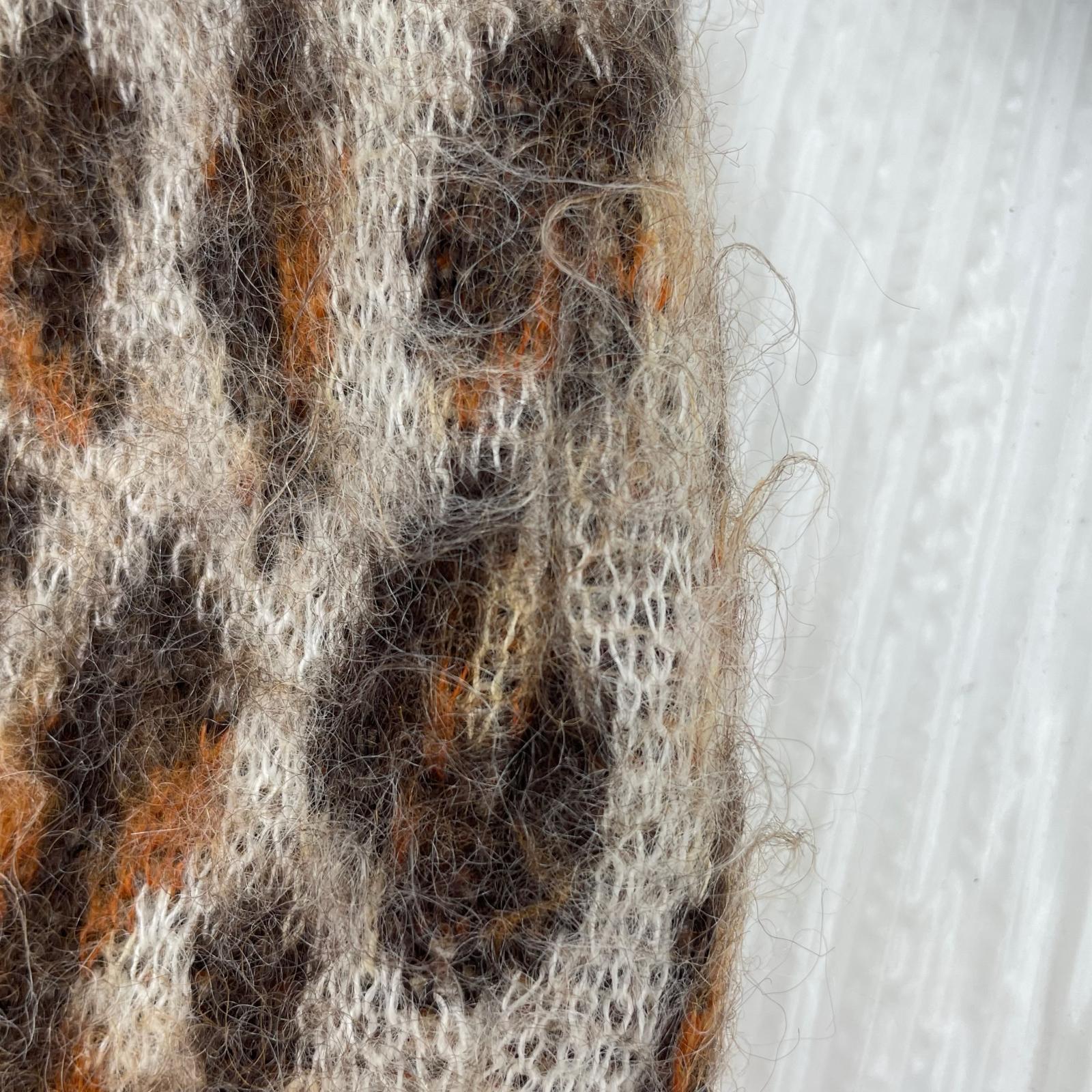 ニット WACKO MARIA LEOPARD MOHAIR CREW NECK SWEATER M 茶 M ブラウン