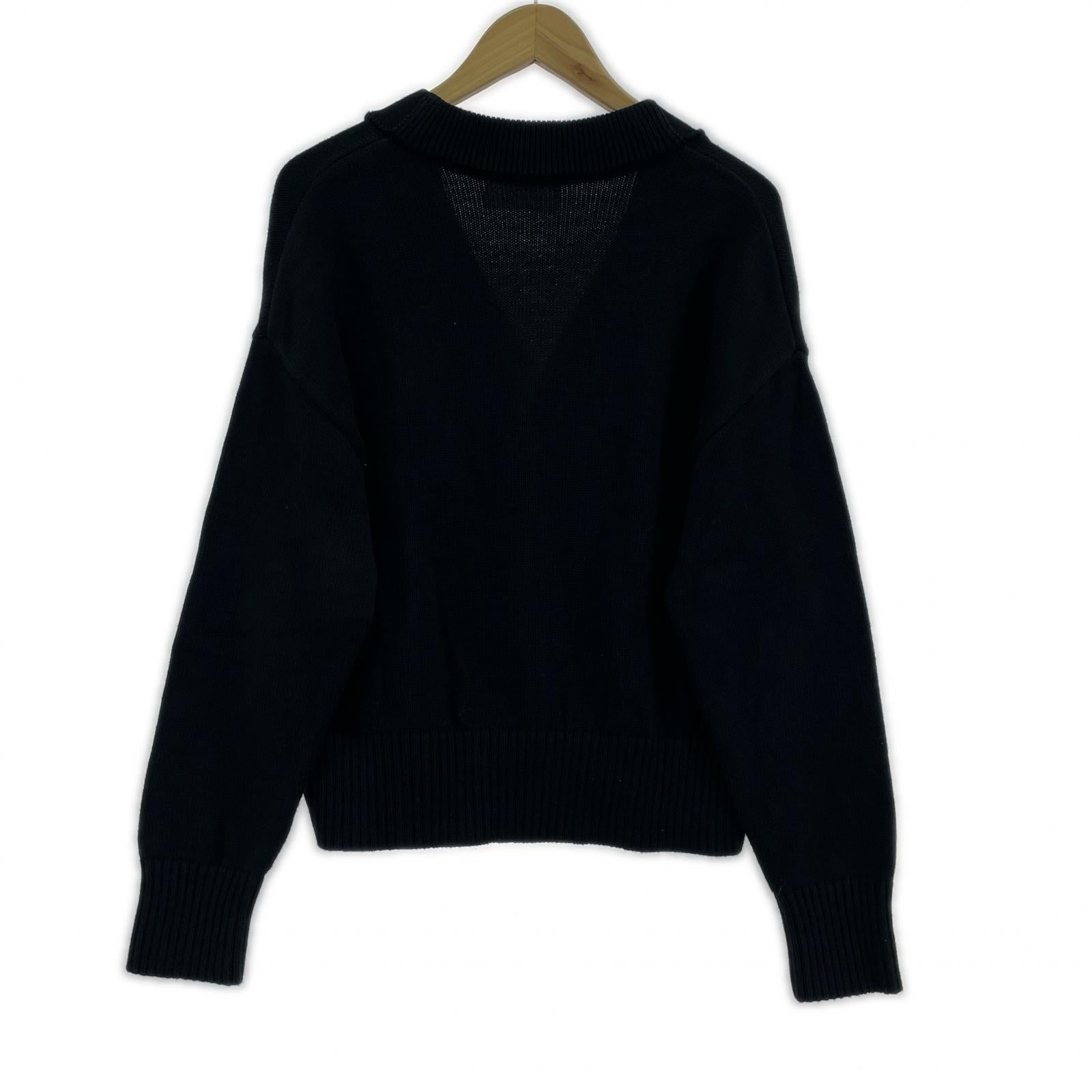 カーディガン BIG HEART KNIT CARDIGAN (XS) ネイビー