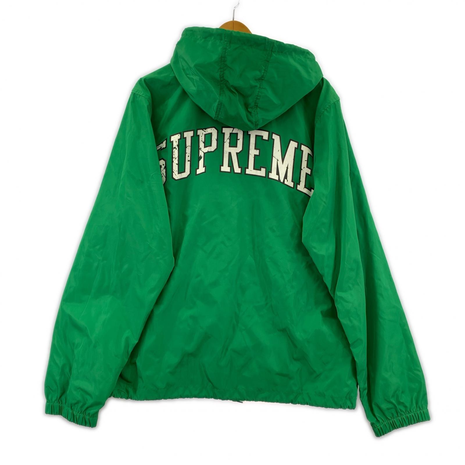 パーカー Champion Half Zip Windbreaker (M) 緑 M グリーン