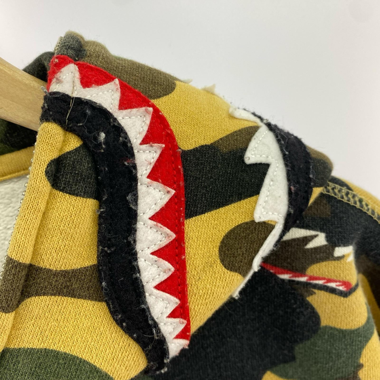 パーカー A BATHING APE 1st CAMO SHARK RELAXED ZIP HOODIE L L