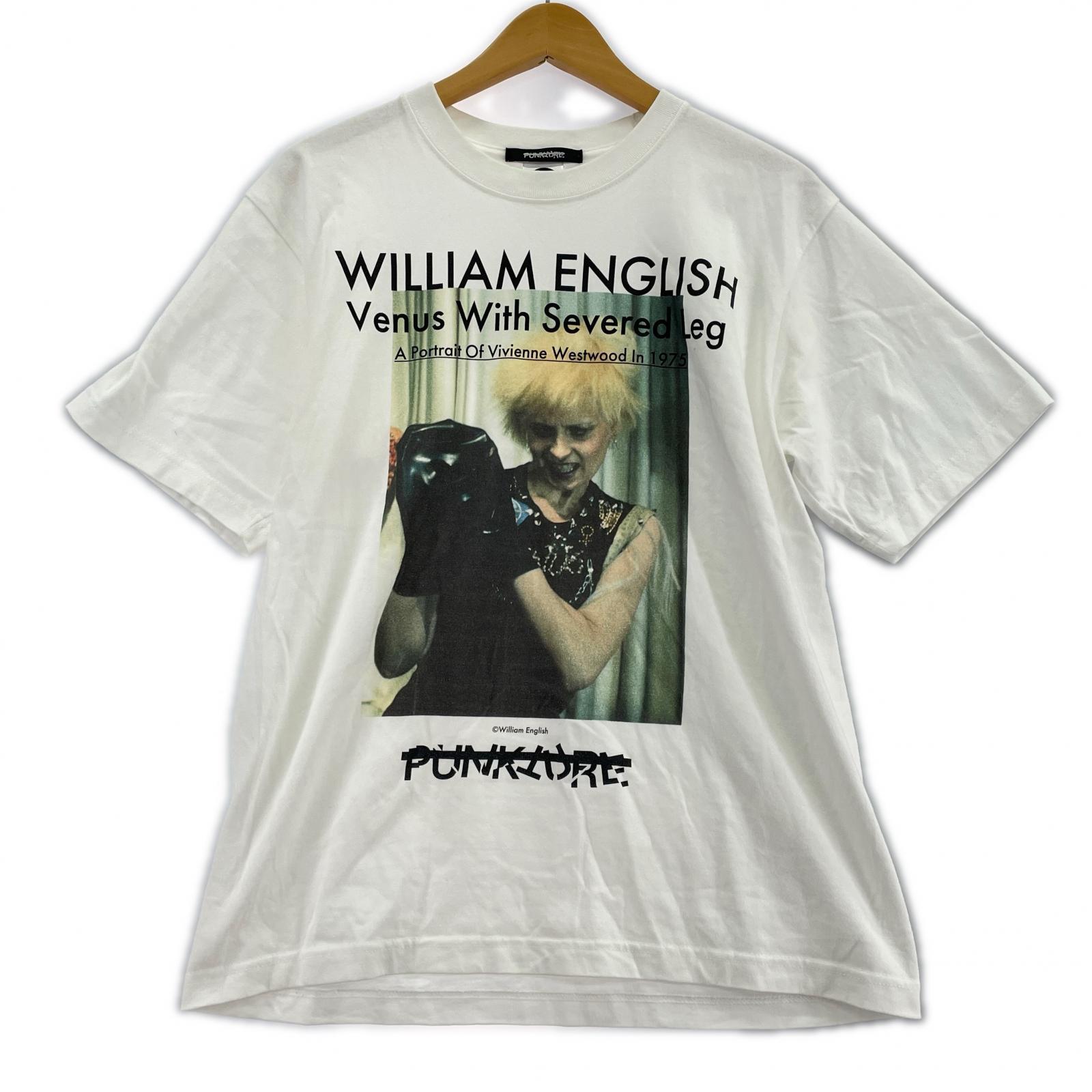 半袖Ｔシャツ PUNKTURE×WILLIAM ENGLISH MASK LOGO TEE M 白 M ホワイト