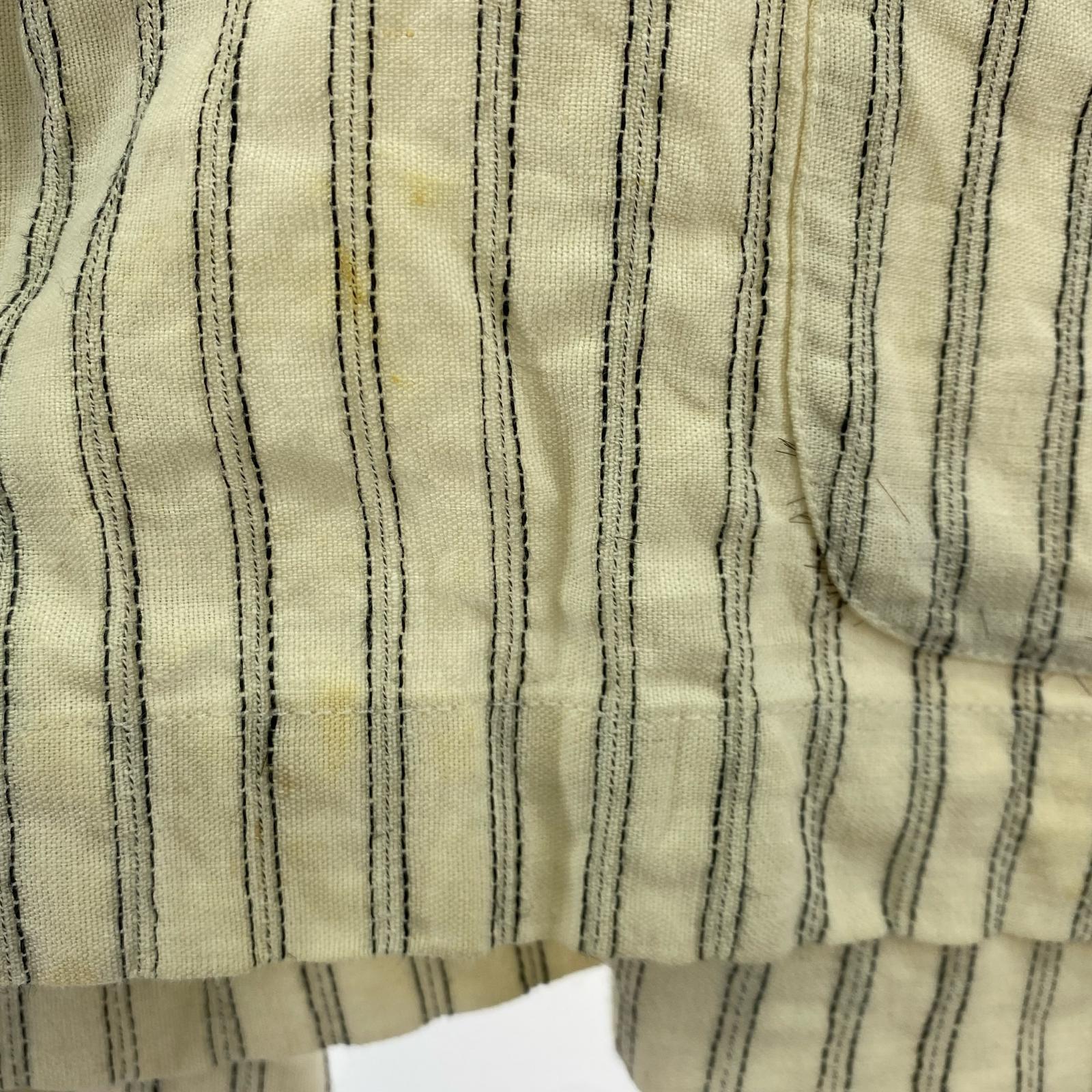長袖シャツ Eskandar Neiman Marcus ストライプ L/S シャツ 0 ホワイト