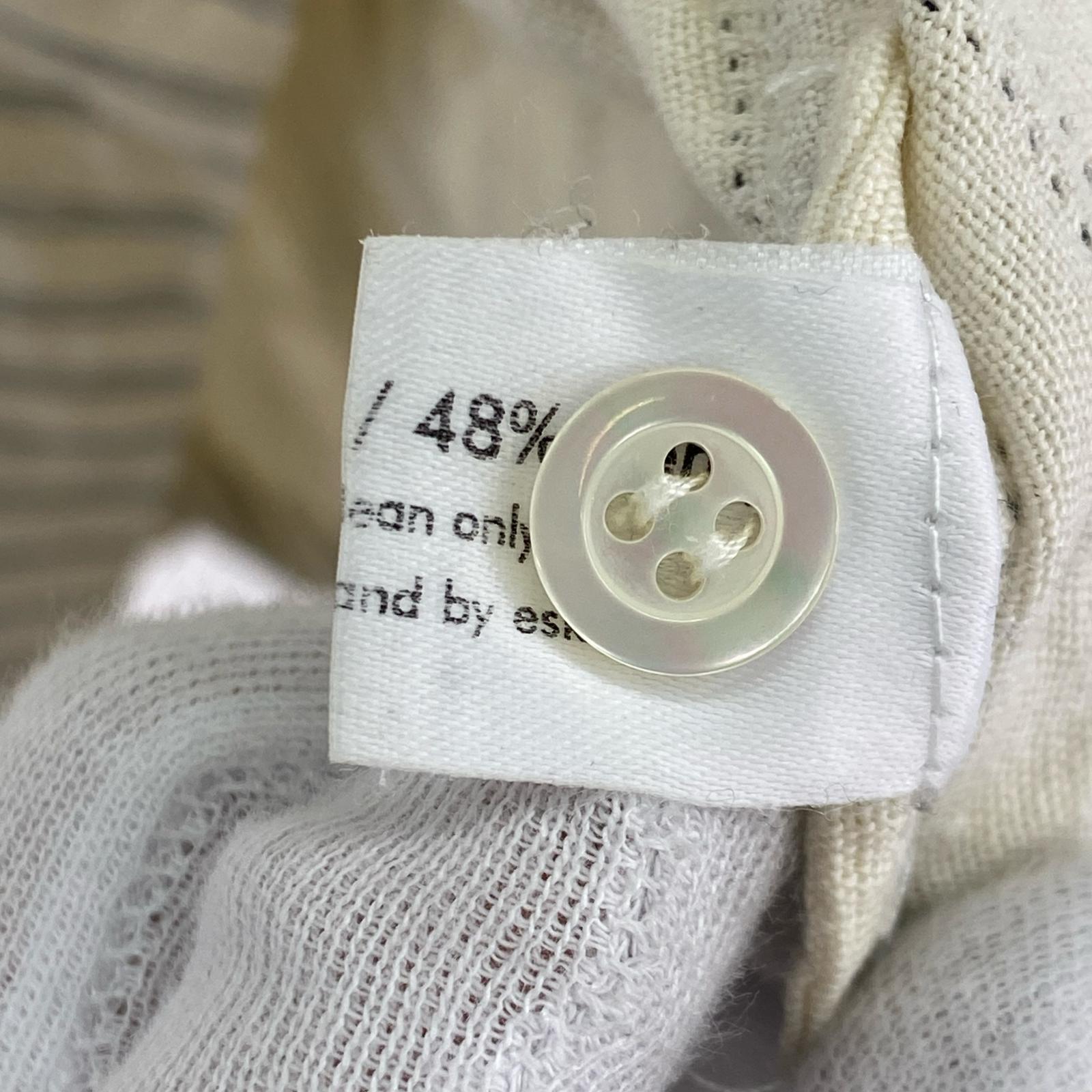 長袖シャツ Eskandar Neiman Marcus ストライプ L/S シャツ 0 ホワイト