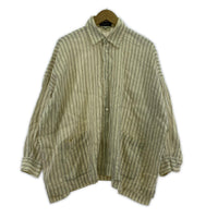 長袖シャツ Eskandar Neiman Marcus ストライプ L/S シャツ 0 ホワイト