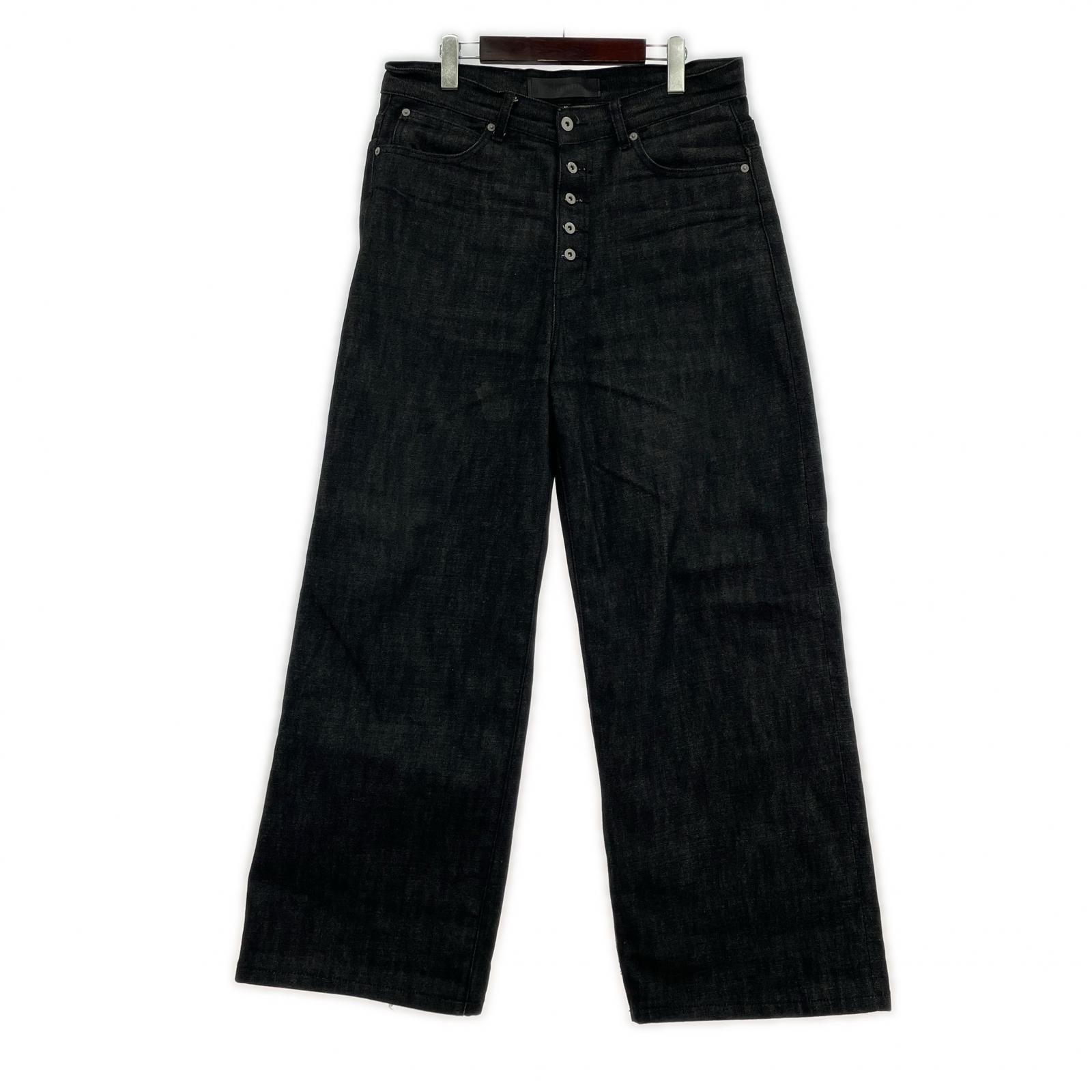 デニムパンツ NO/FAITH STUDIOS RAW DENIM JAPANESE W35 M ブラック