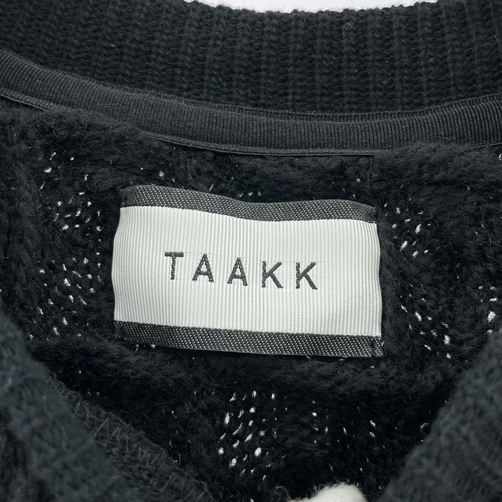 ニット TAAKK SUPER BIG WAFFLE PULLOVER BLK 2 2 ブラック