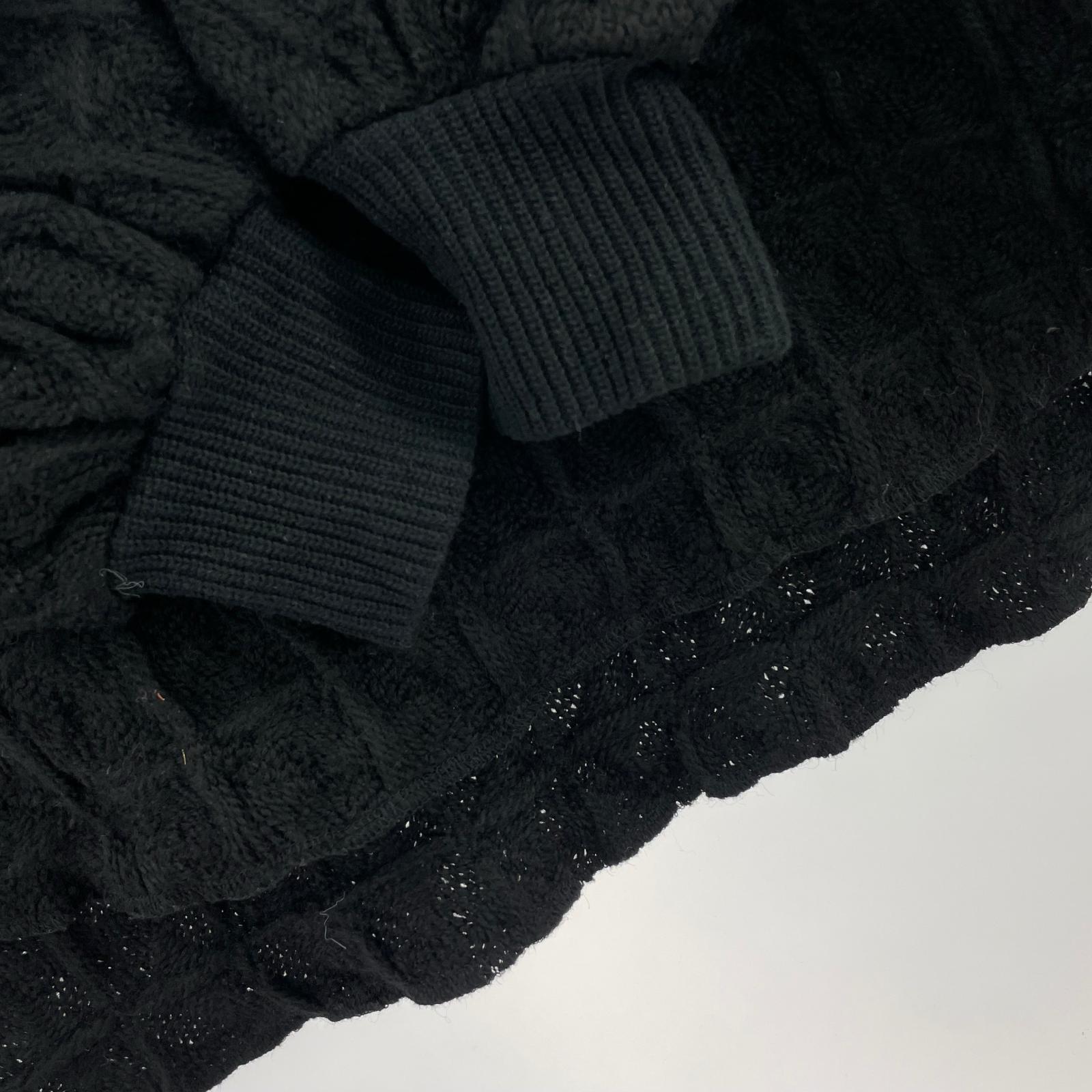 ニット TAAKK SUPER BIG WAFFLE PULLOVER BLK 2 2 ブラック