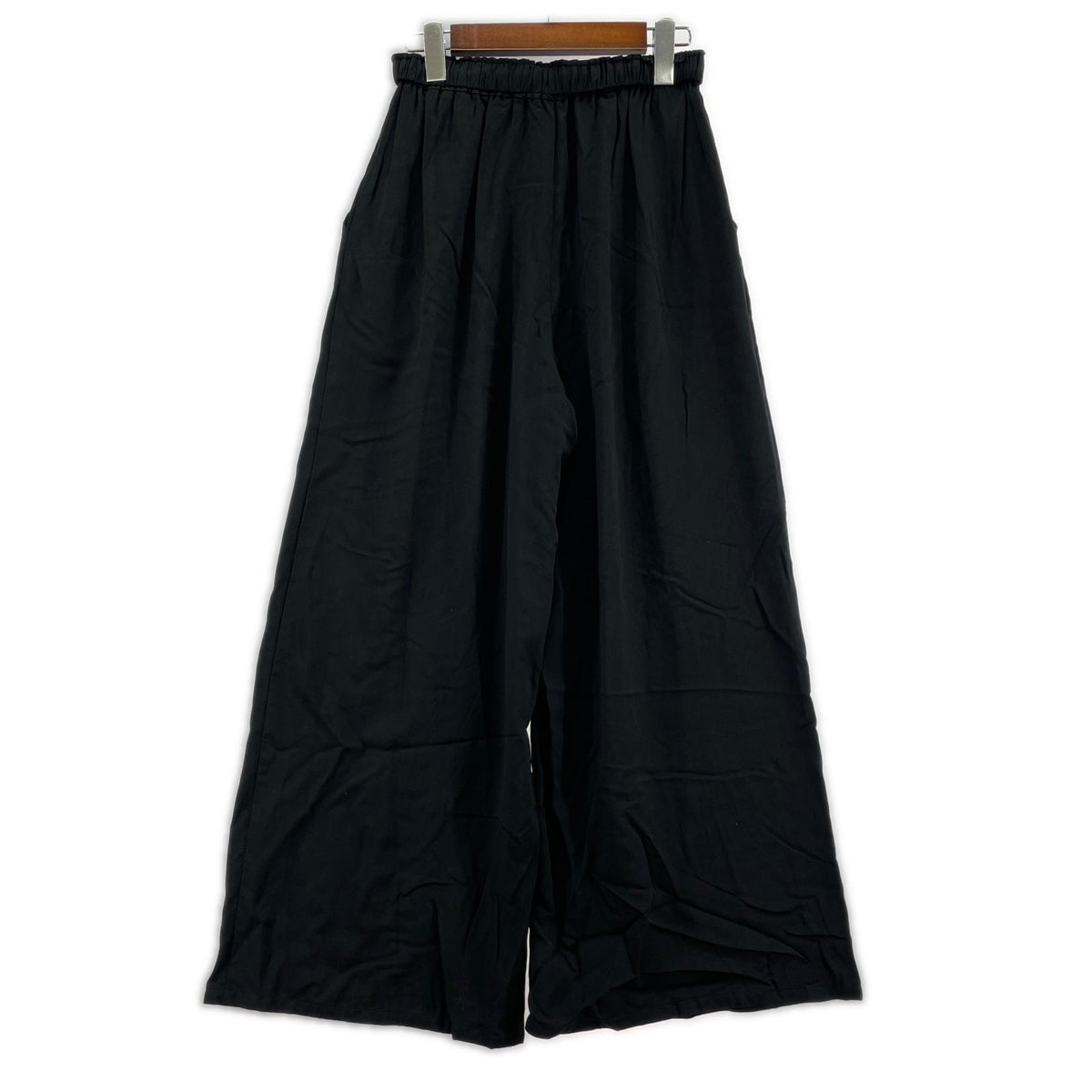 パンツ セルロースワイドパンツ 黒 ブラック