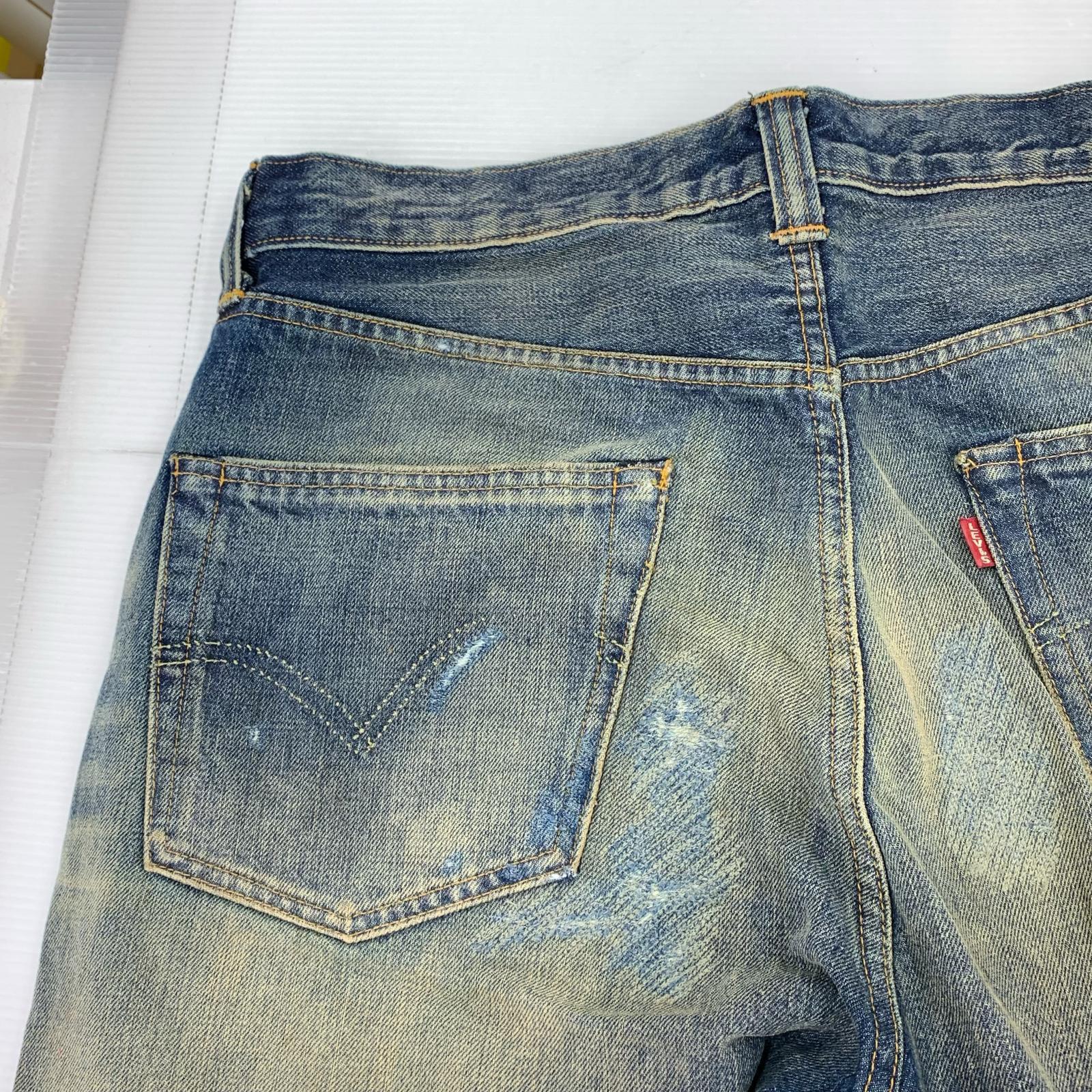 デニムパンツ LVC 501XX 1947年モデル リペア加工 インディゴ (34) 34 ブルー