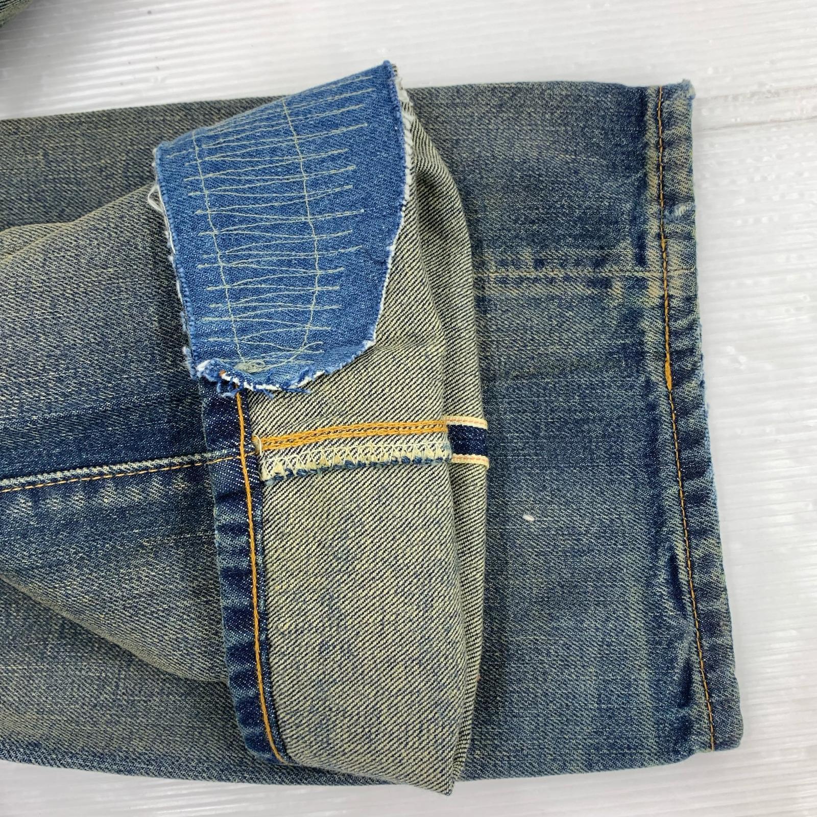 デニムパンツ LVC 501XX 1947年モデル リペア加工 インディゴ (34) 34 ブルー