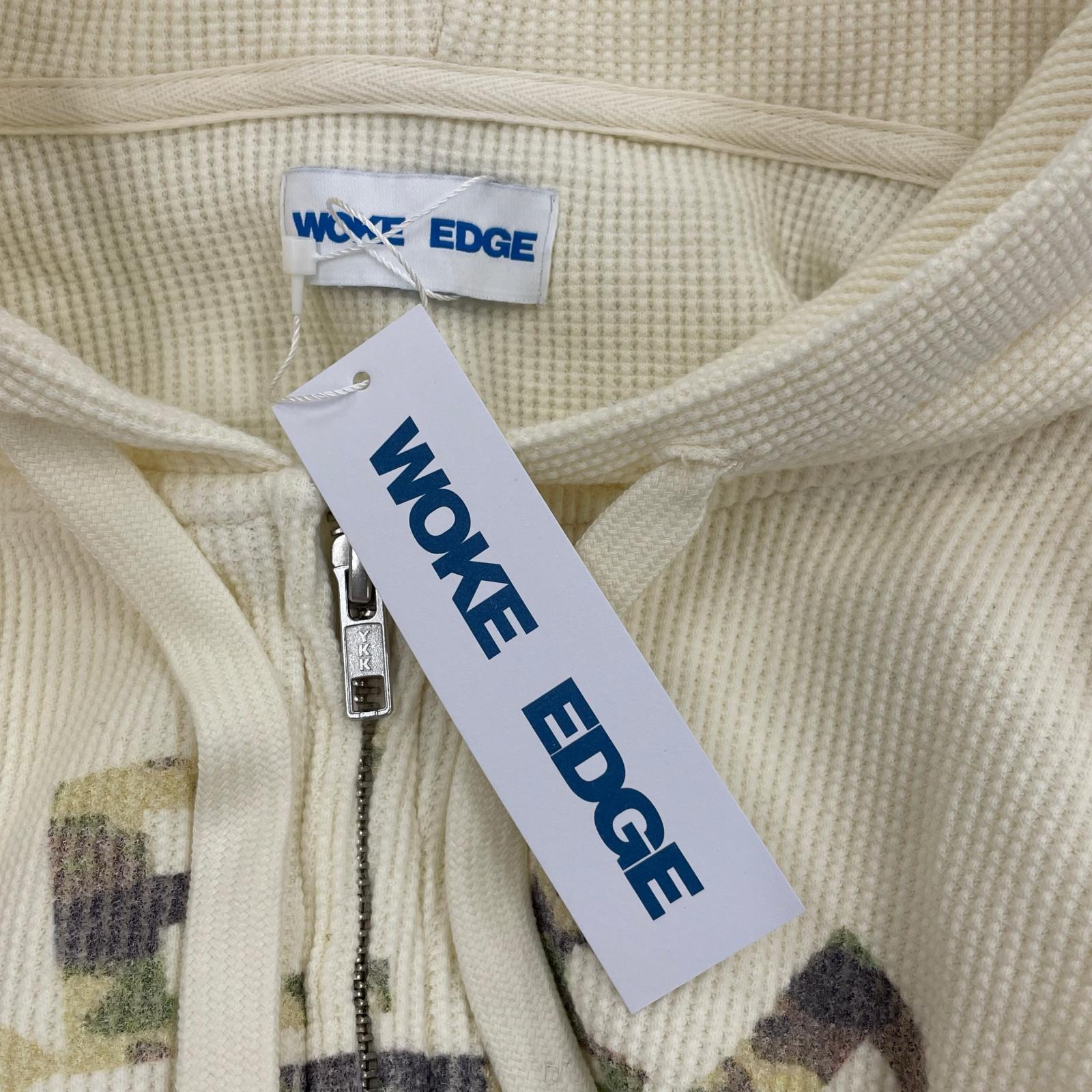 パーカー WOKE EDGE/Washed Thermal Zip Hoodie ホワイト