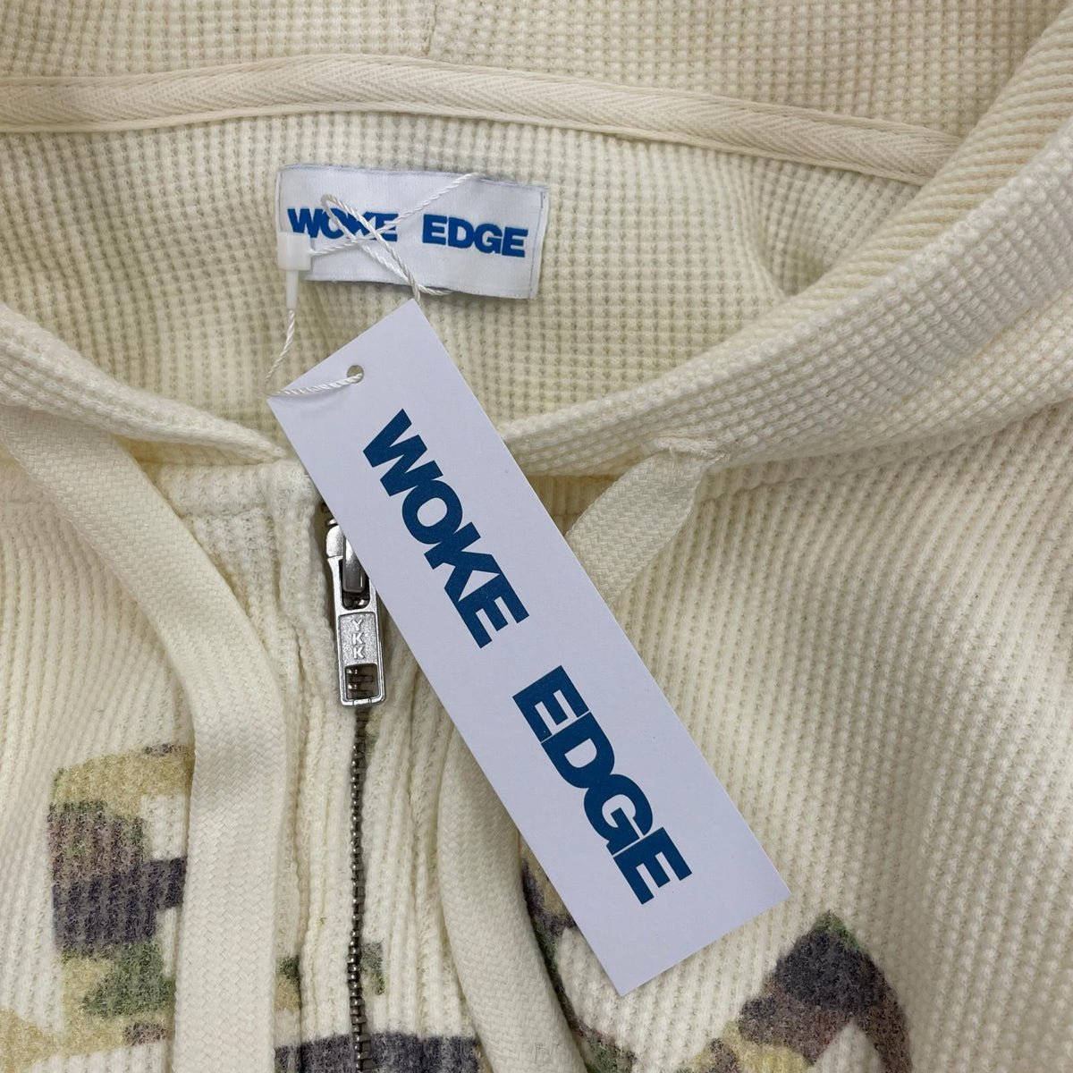 パーカー WOKE EDGE/Washed Thermal Zip Hoodie ホワイト