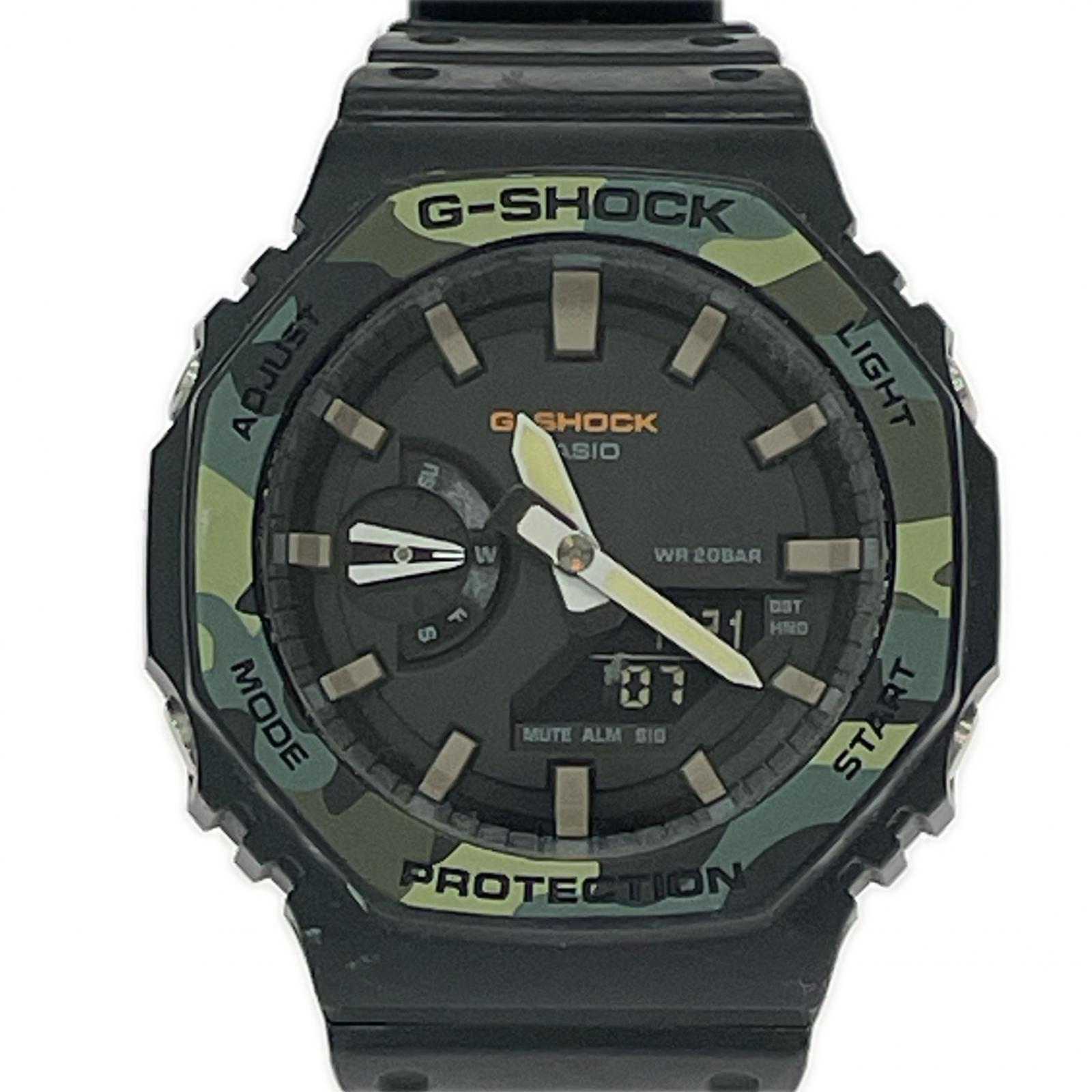 腕時計 GA-2100SU カモフラ ブラック
