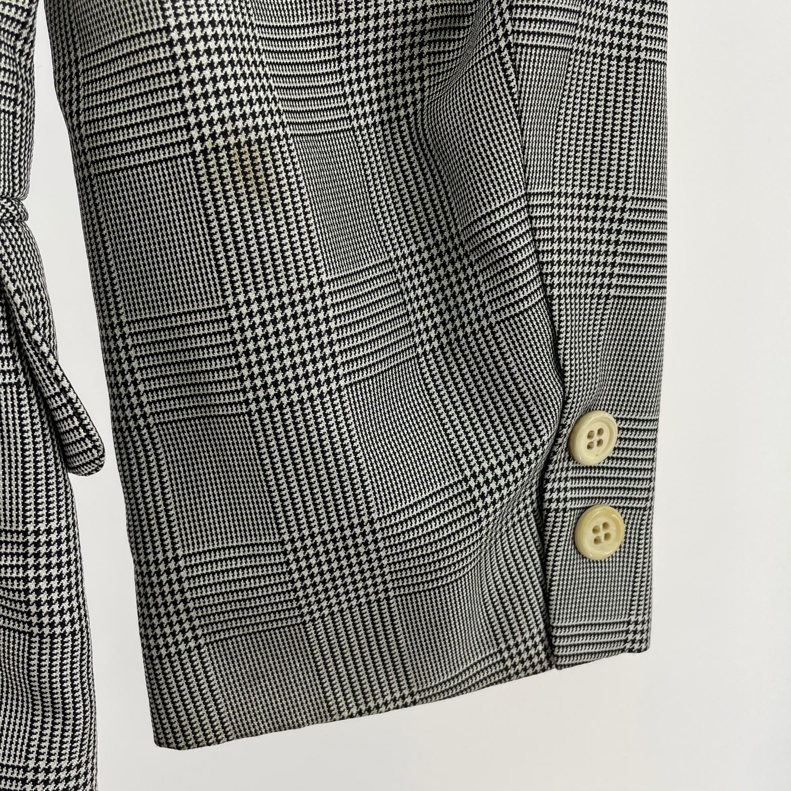 テーラードジャケット COMME des GARCONS HOMME PLUS 80s グレンチェック ダブルテーラードジャケット M グレー M グレー