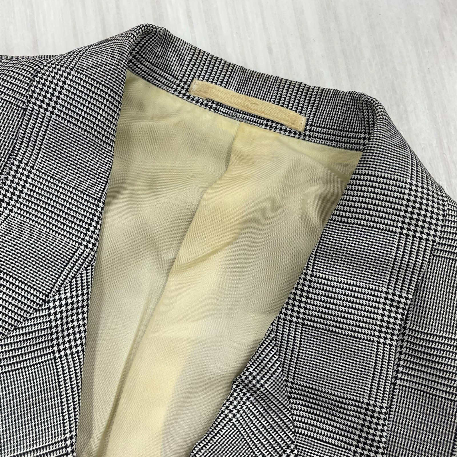 テーラードジャケット COMME des GARCONS HOMME PLUS 80s グレンチェック ダブルテーラードジャケット M グレー M グレー