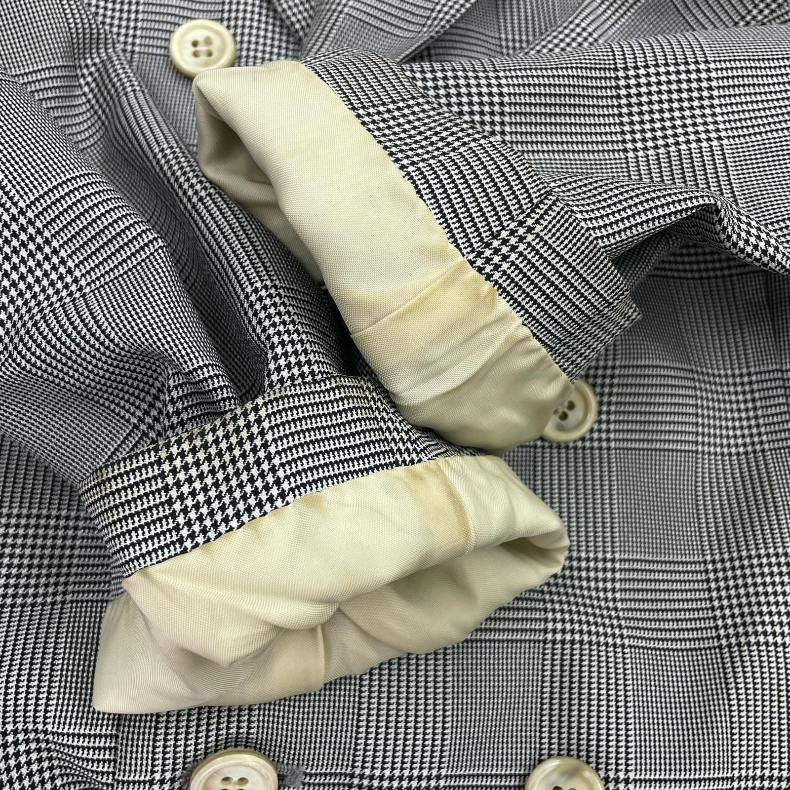テーラードジャケット COMME des GARCONS HOMME PLUS 80s グレンチェック ダブルテーラードジャケット M グレー M グレー