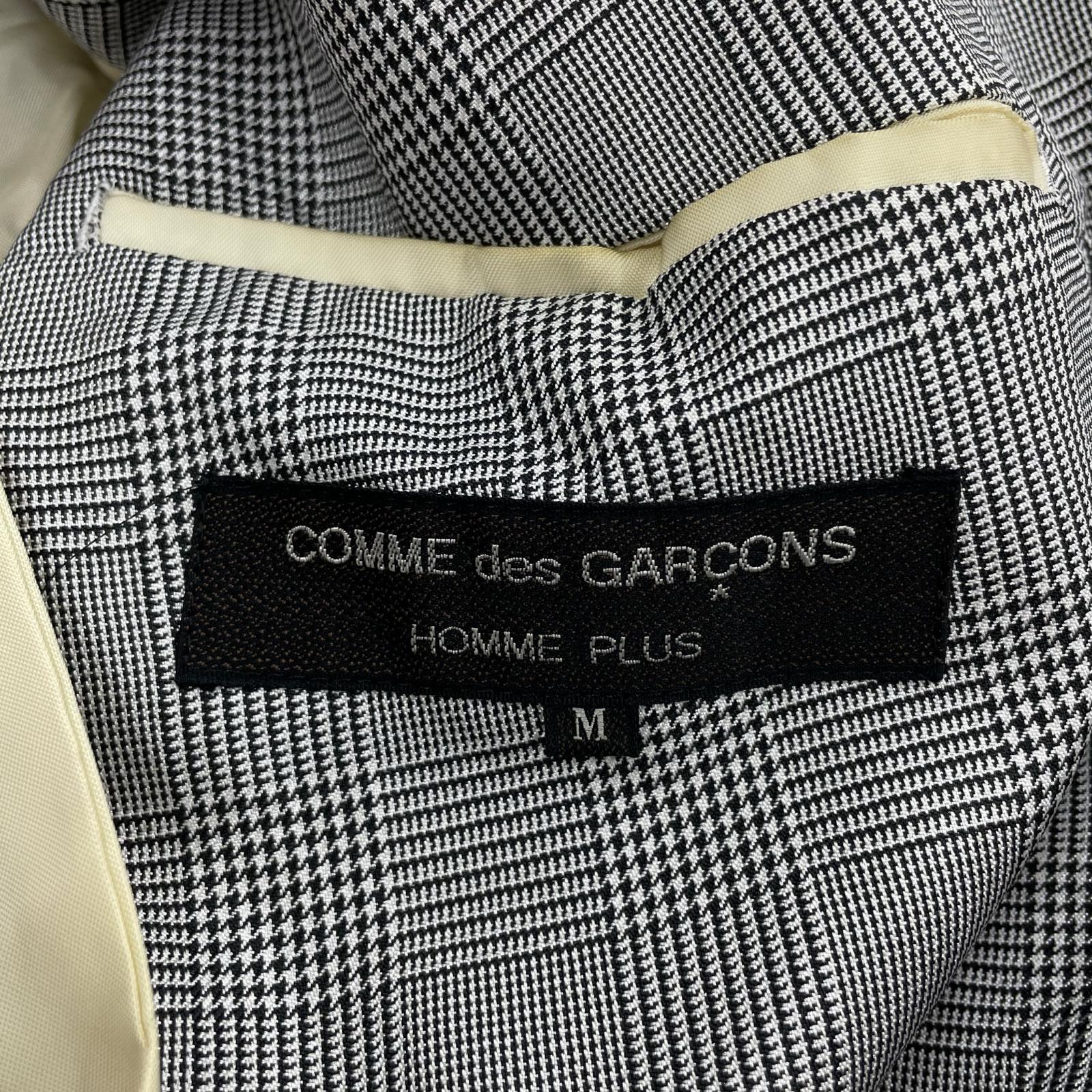 テーラードジャケット COMME des GARCONS HOMME PLUS 80s グレンチェック ダブルテーラードジャケット M グレー M グレー