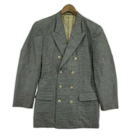 テーラードジャケット COMME des GARCONS HOMME PLUS 80s グレンチェック ダブルテーラードジャケット M グレー M グレー
