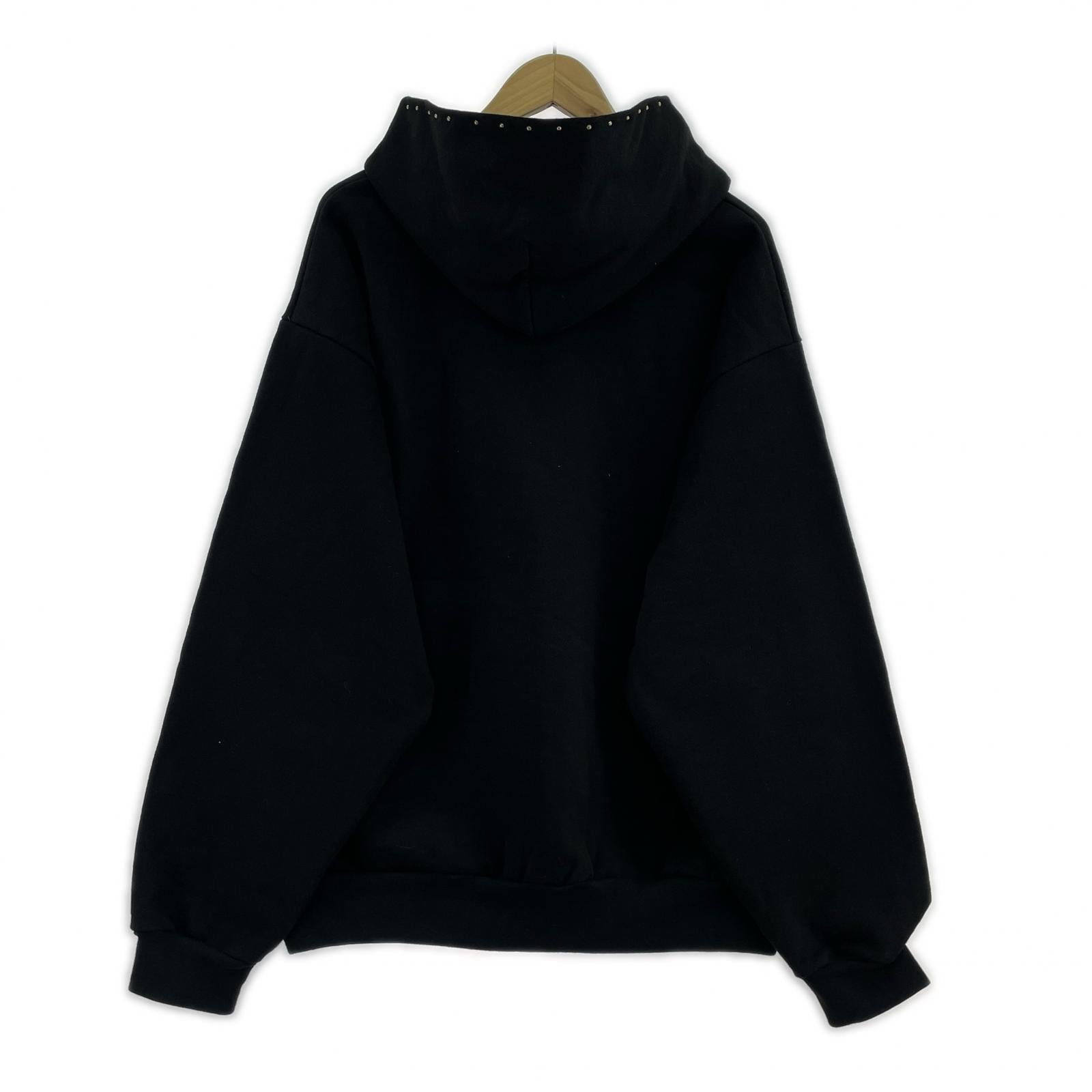 パーカー ×ORIGINAL Charcoal スタッズパーカー BLK L ブラック