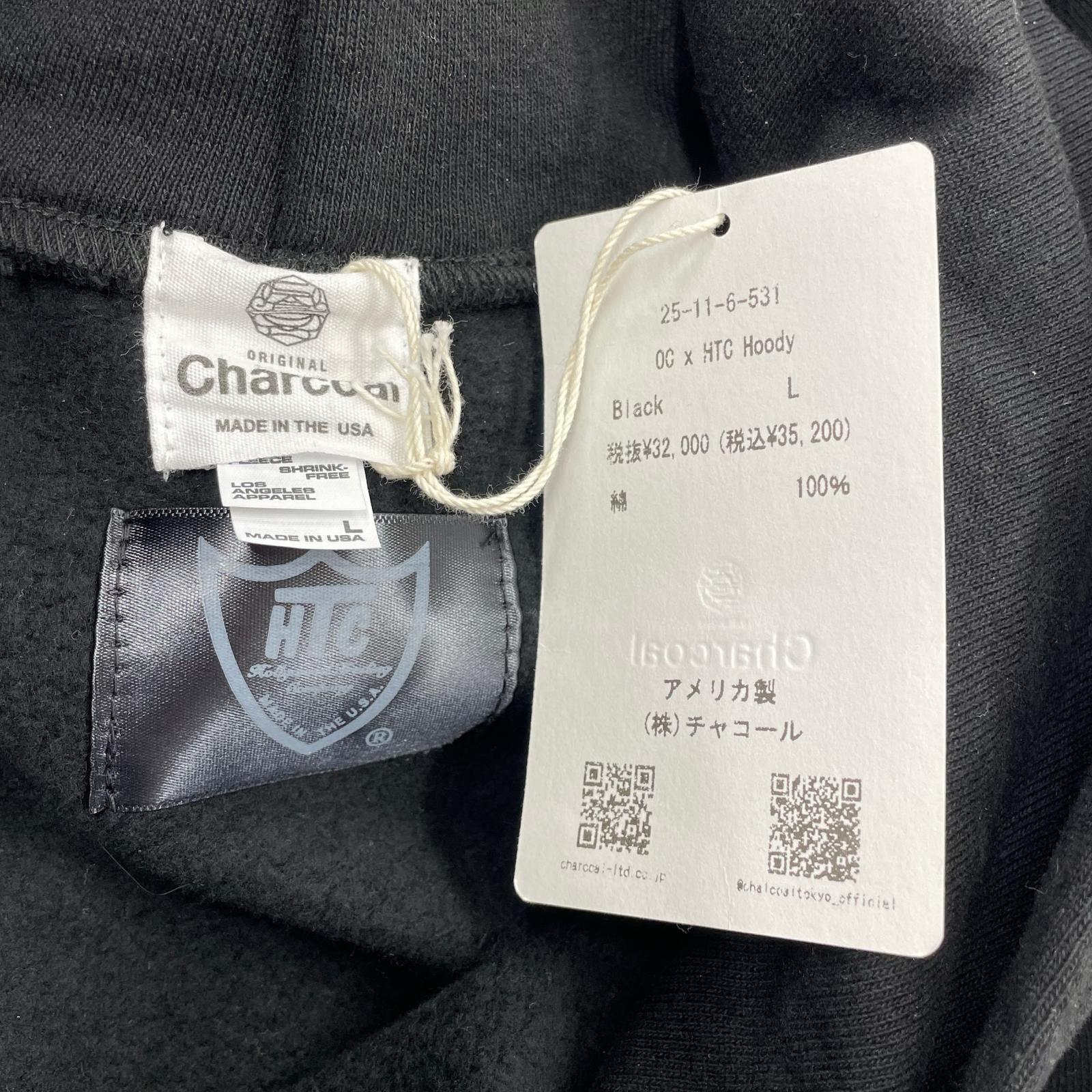 パーカー ×ORIGINAL Charcoal スタッズパーカー BLK L ブラック