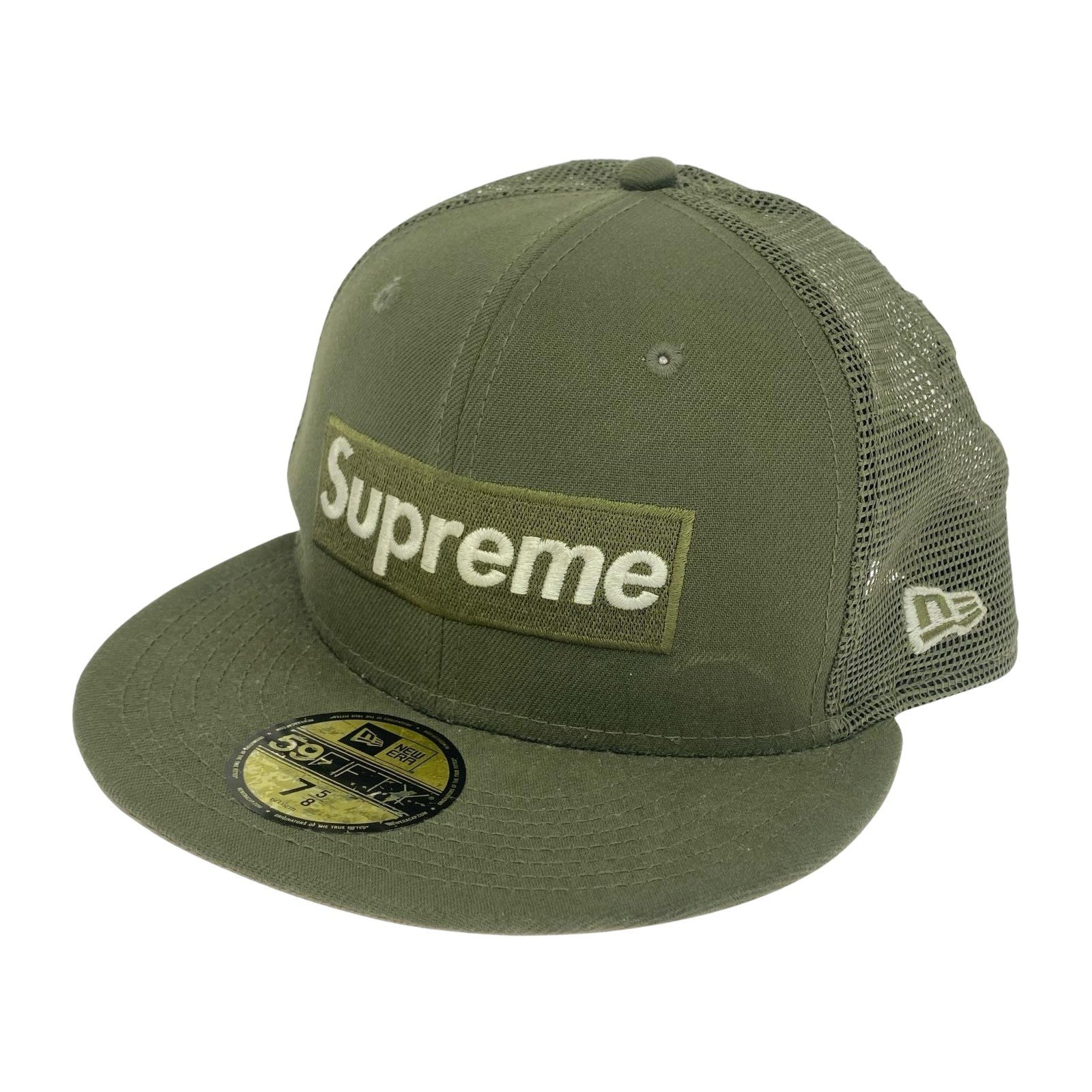 キャップ box logo/mesh back/world famous カーキ