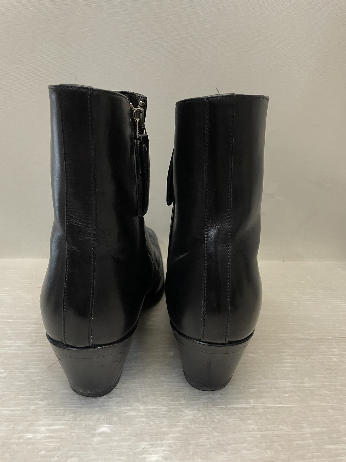 VERSACE STIVALETTO VITELLO＋RIC WESTERN ｳｴｽﾀﾝﾌﾞｰﾂ 42 ﾌﾞﾗｯｸ