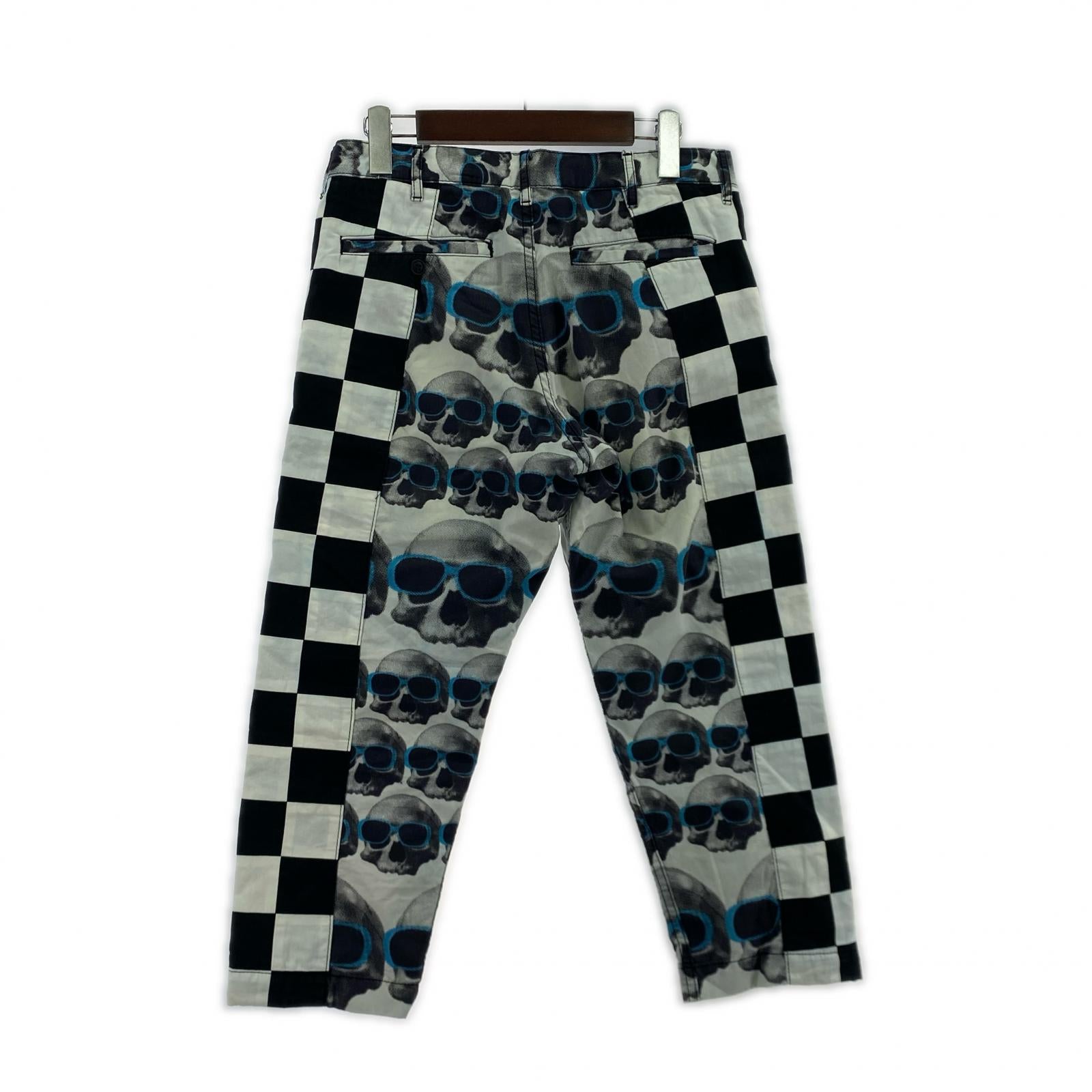 パンツ COMME des GARCONS HOMME PLUS スカルオブライフチェッカーフラッグ パンツ