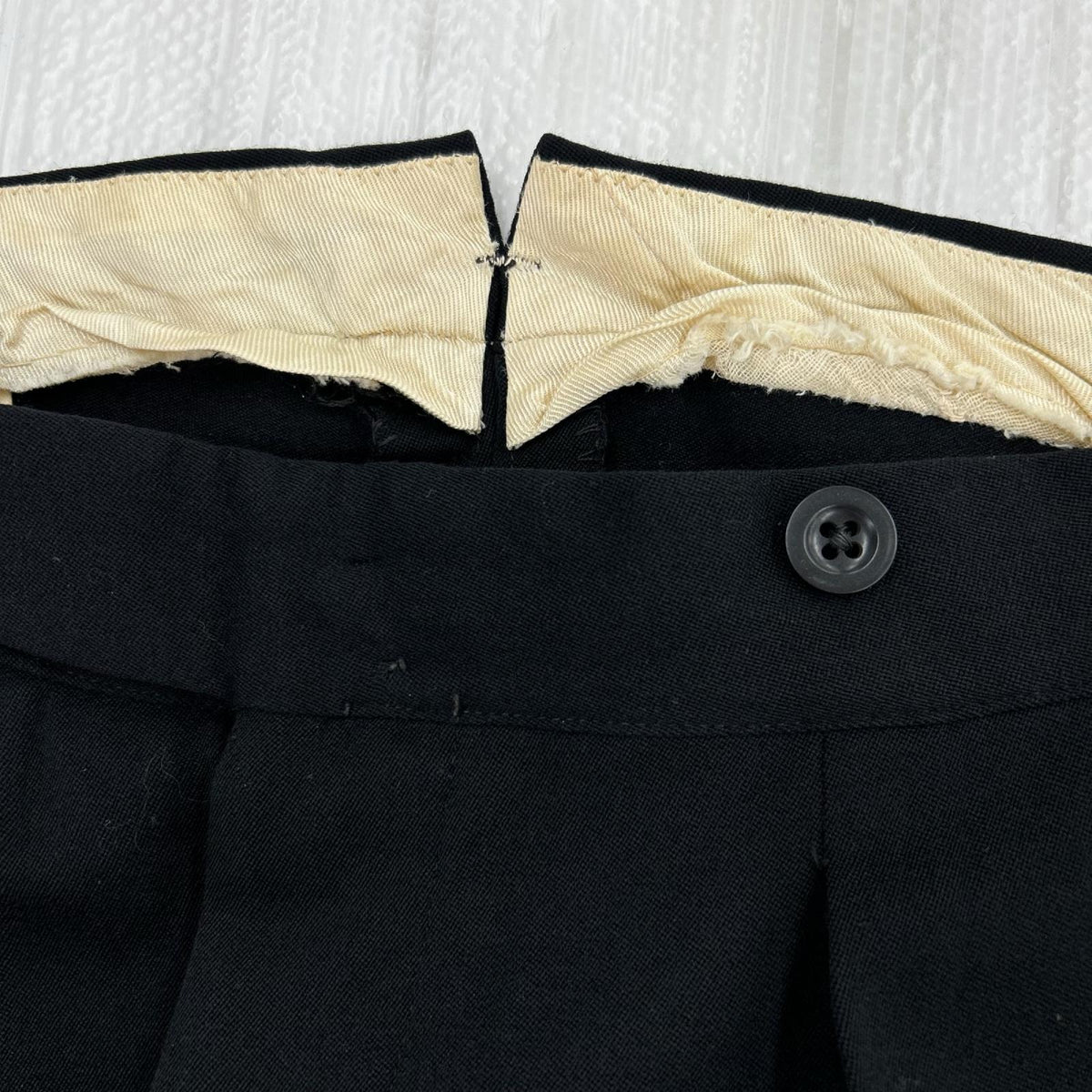 パンツ MITIN ﾀｯｸｽﾗｯｸｽ 側章 黒 (実寸34) ブラック