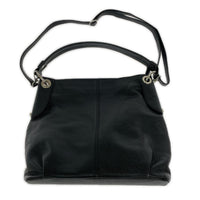 ショルダーバッグ BORSE IN PELLE 2WAY レザー 黒 ブラック