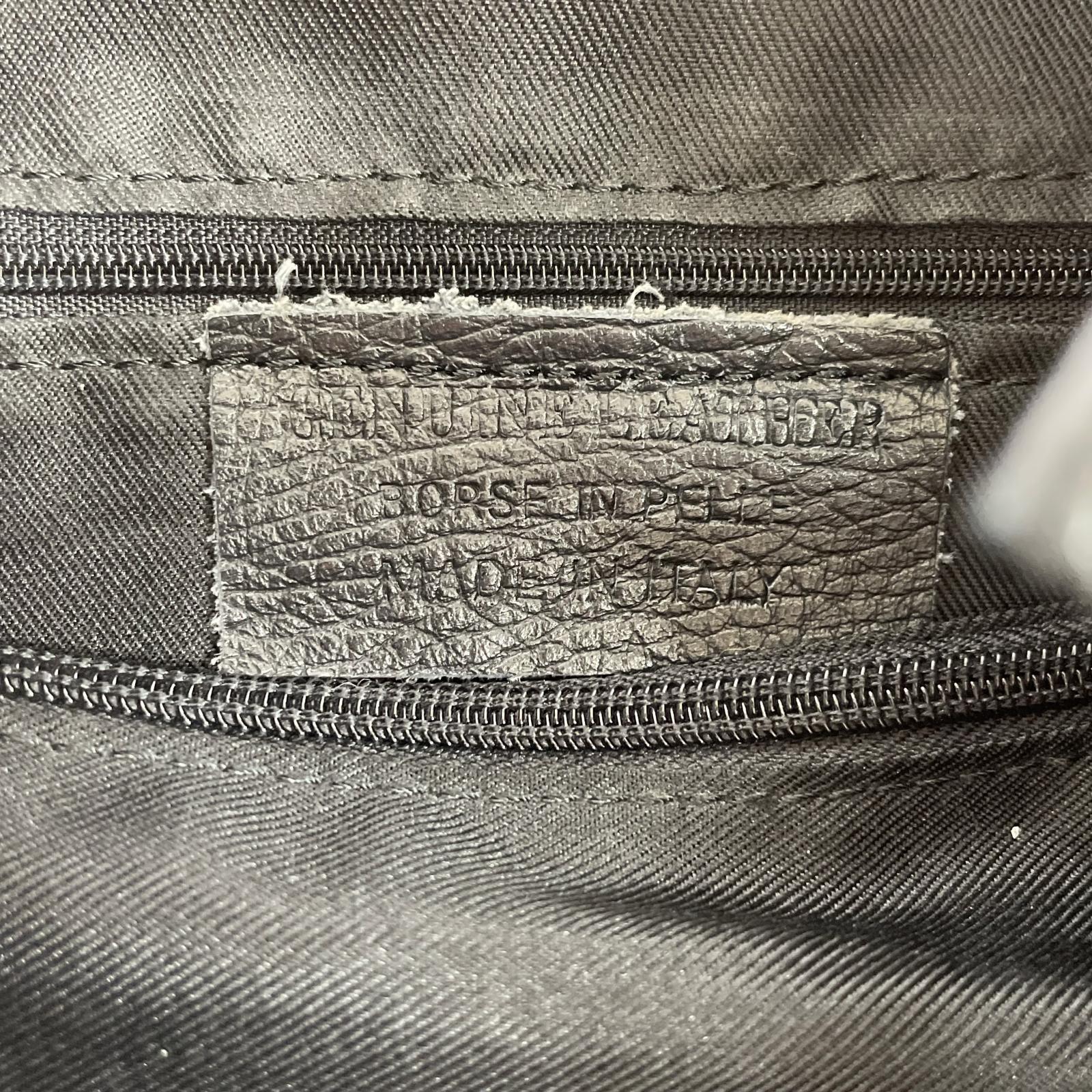 ショルダーバッグ BORSE IN PELLE 2WAY レザー 黒 ブラック