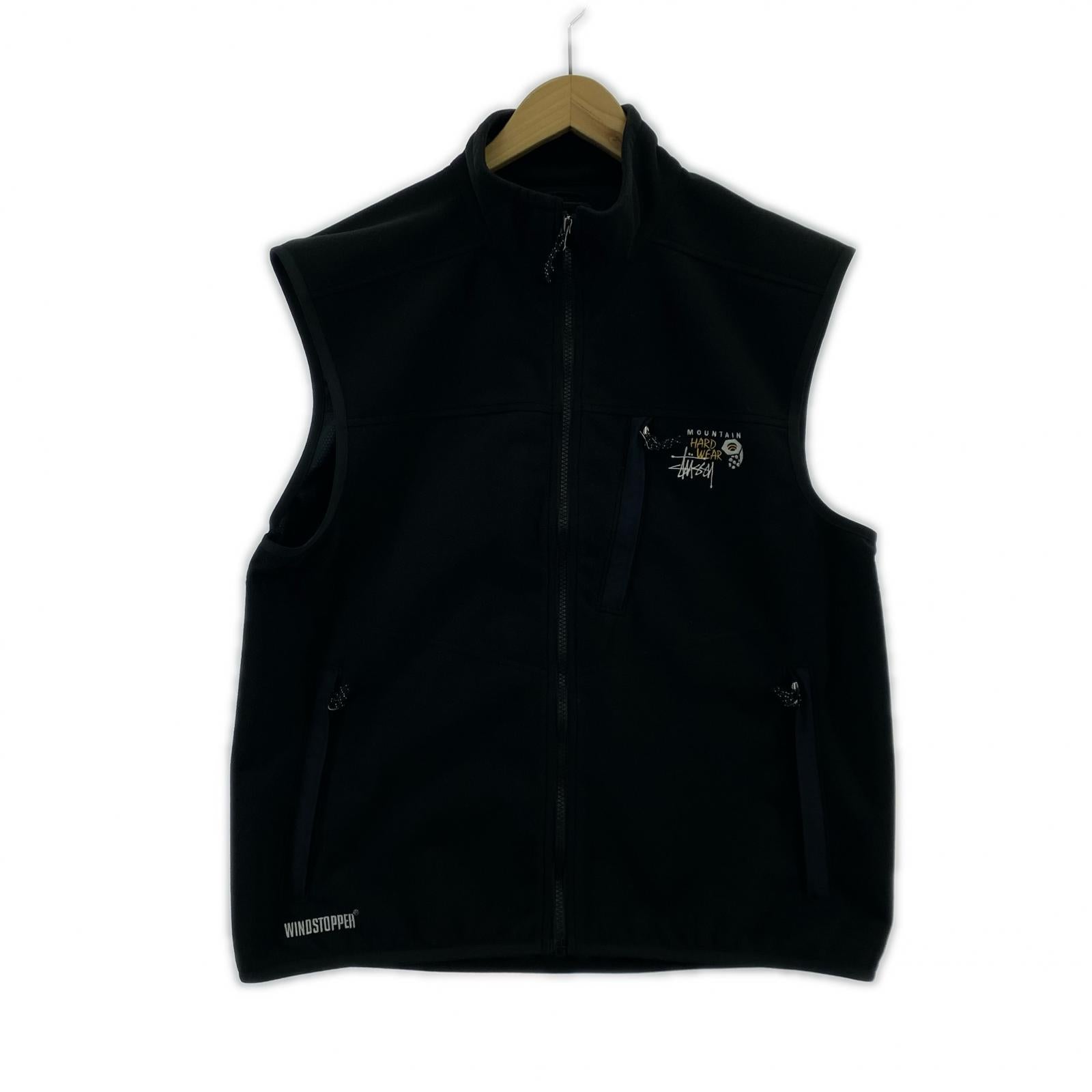 ジャケット ×STUSSY WINDSTOPPERR VEST (M) M ブラック