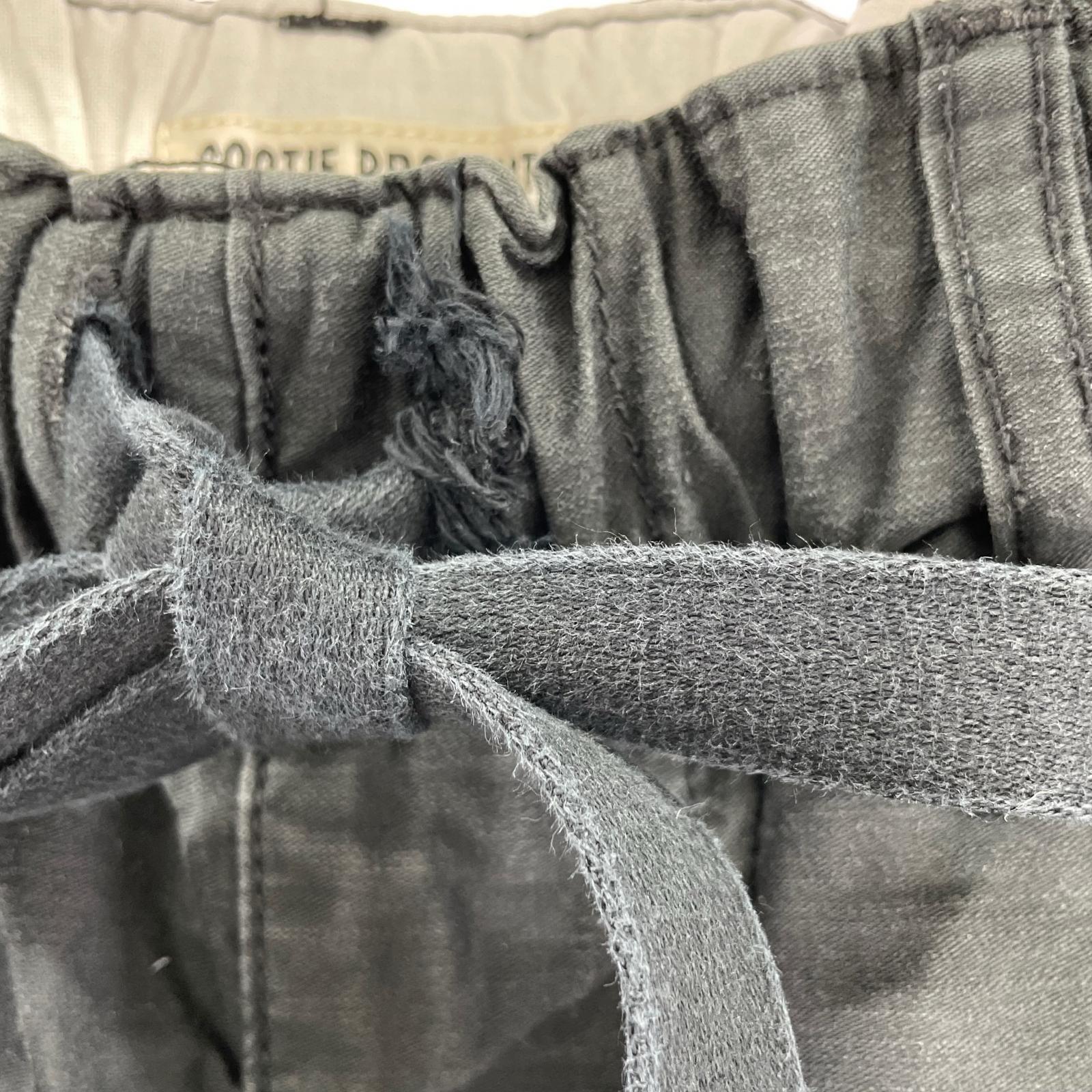 パンツ ワイド　コットン　ミリタリー　パンツ　黒　L