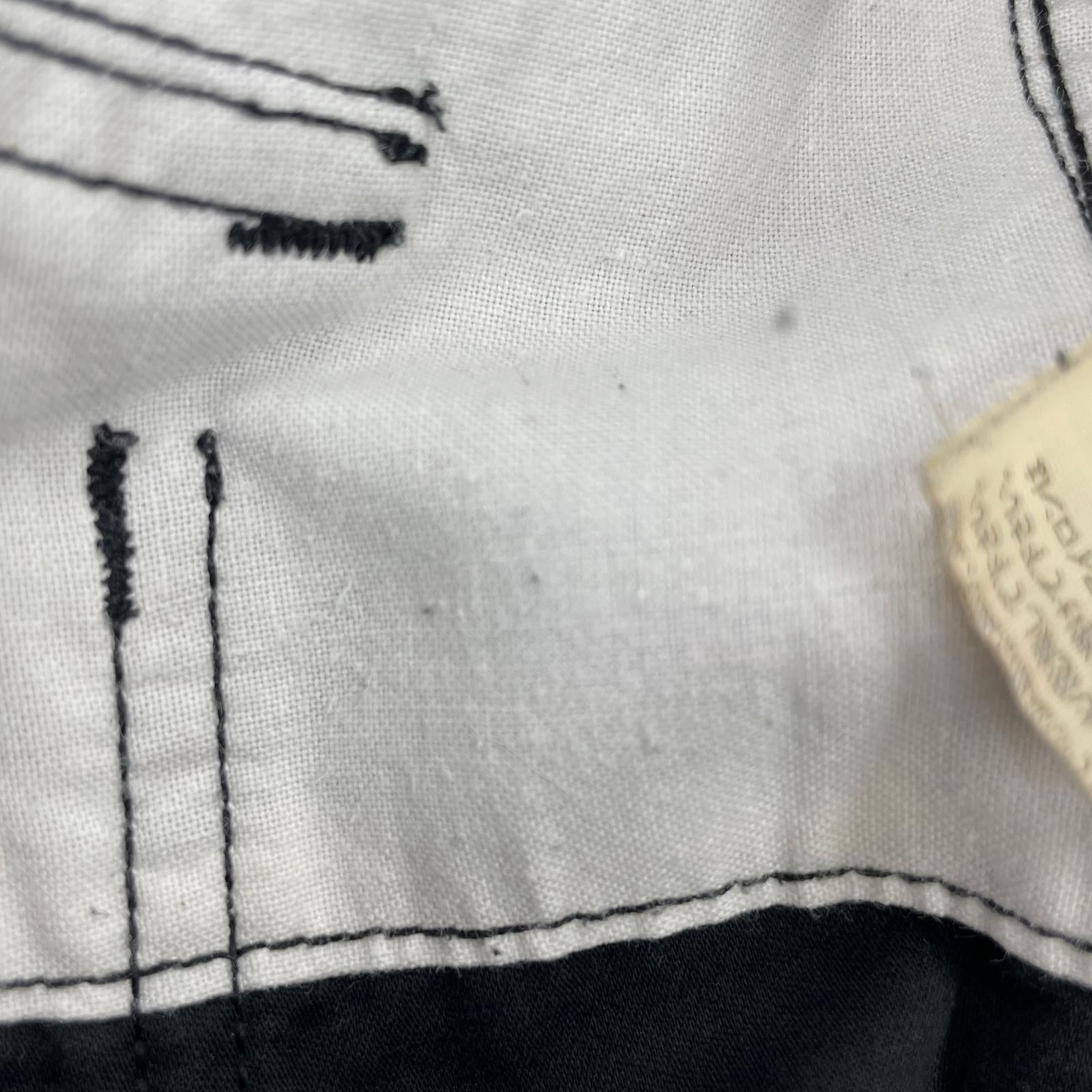 パンツ ワイド　コットン　ミリタリー　パンツ　黒　L