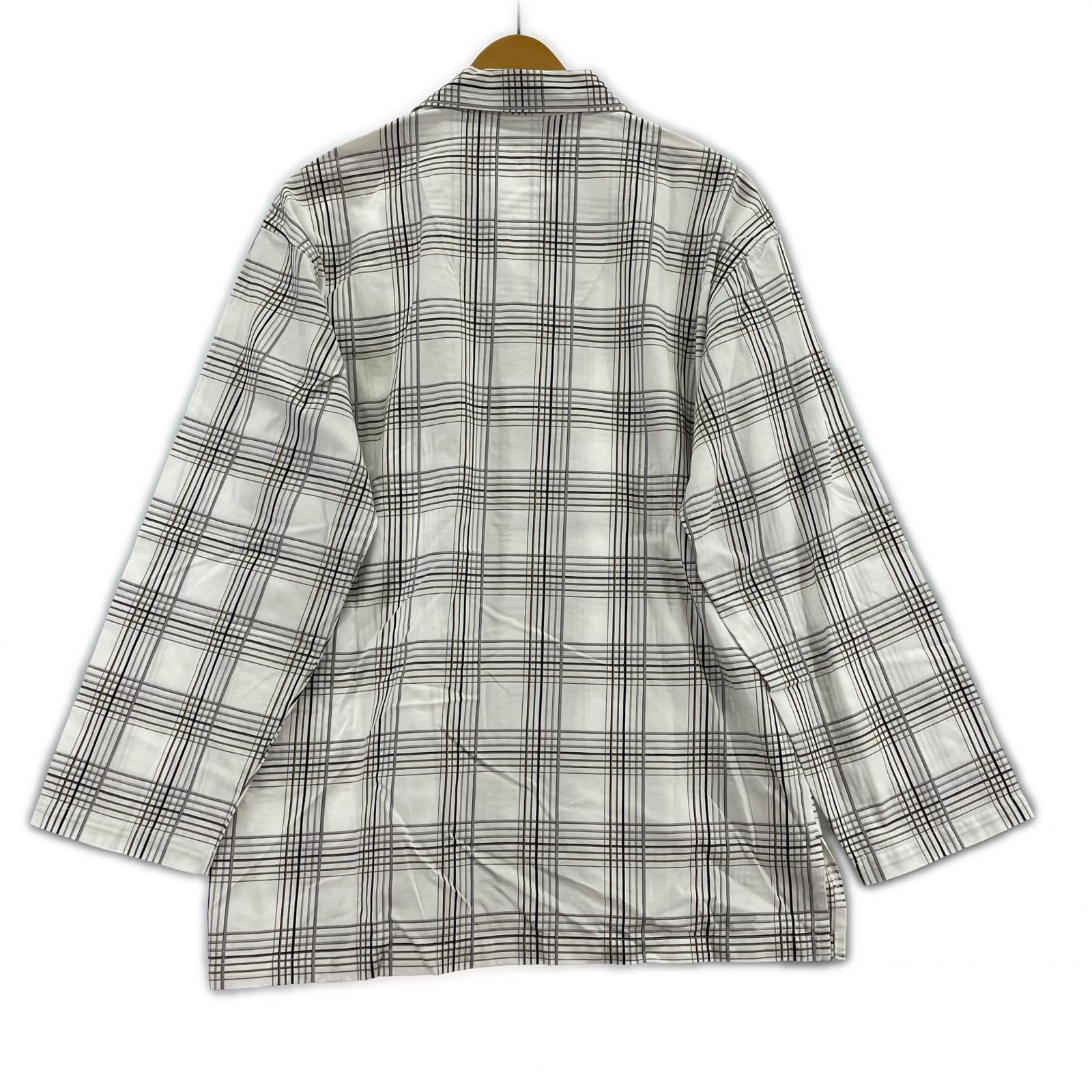 長袖シャツ FICCE L/Sチェックシャツ M M ホワイト