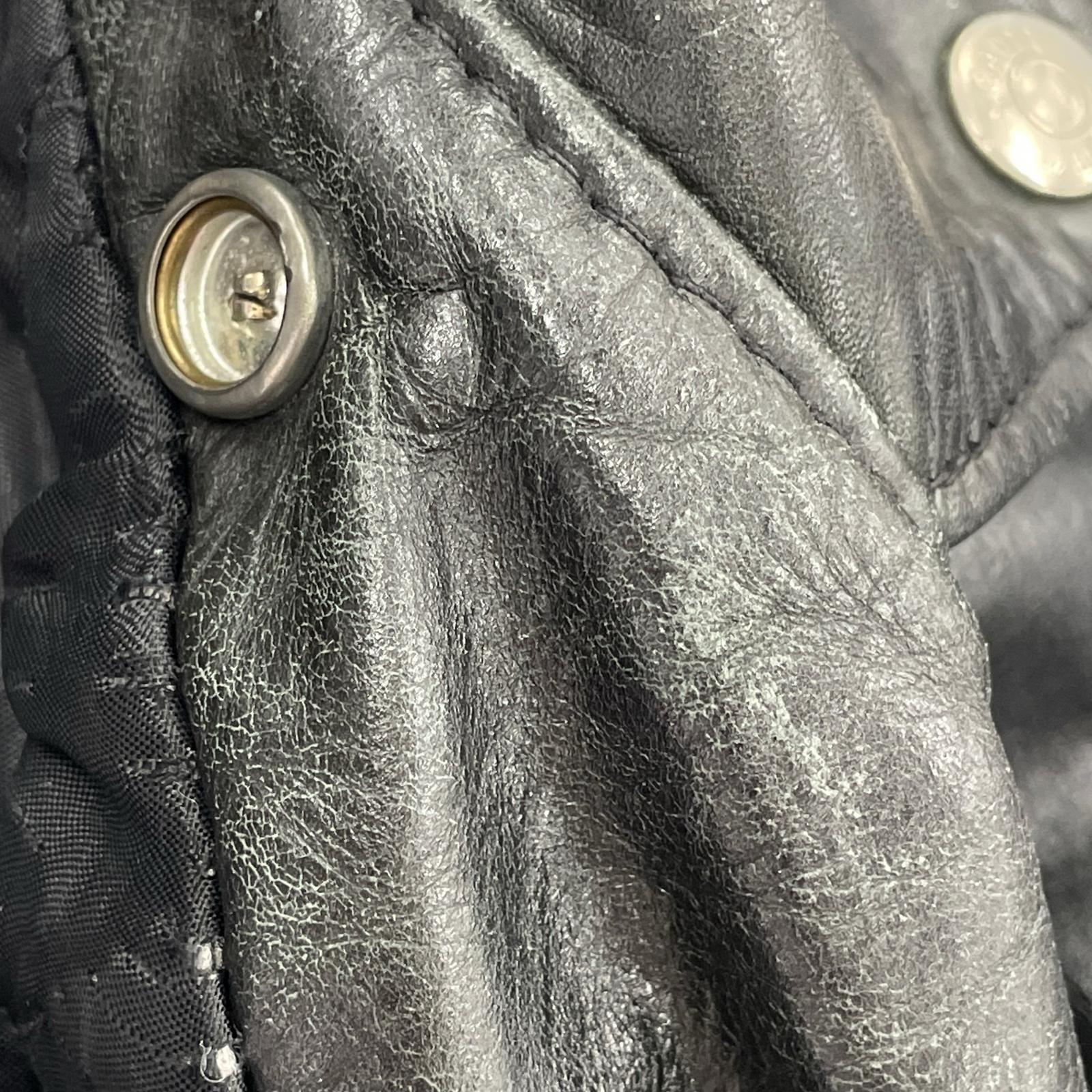 ライダースジャケット 80s頃 schott 618 レザー ダブルライダース 34 黒 34 ブラック