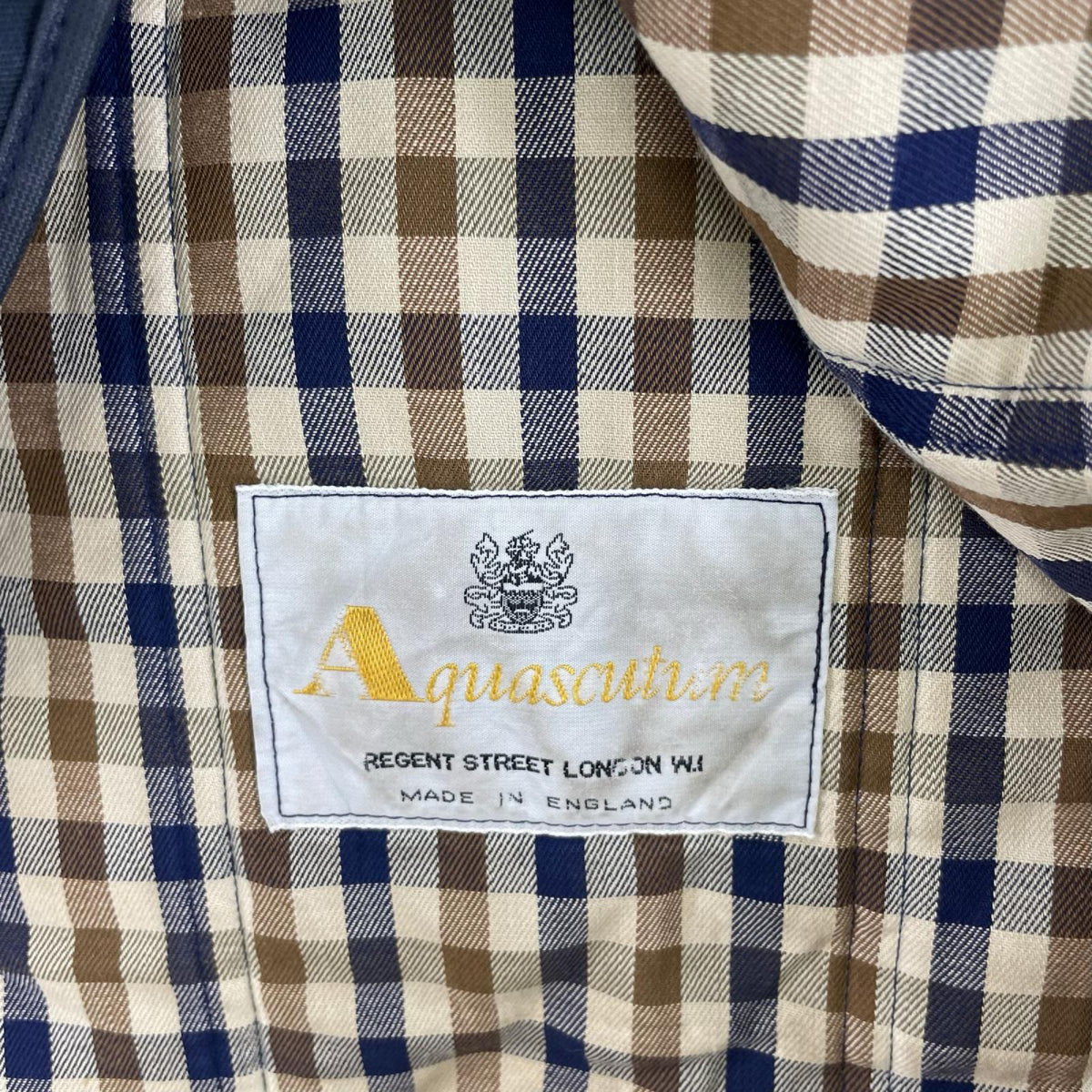 ジャケット 80s AQUASCUTUM ｽﾃﾝｶﾗｰｺｰﾄ　紺