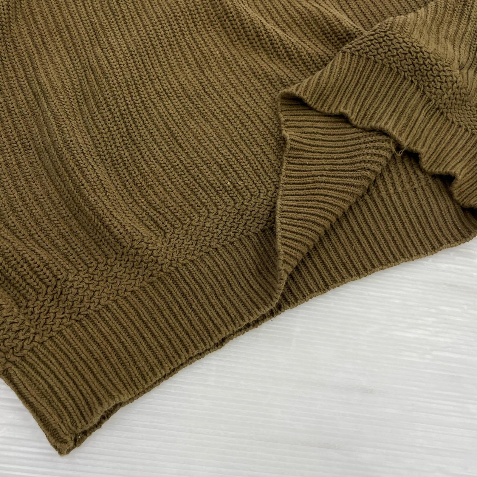 ニット 80s 黒タグコットン ハーフボタン ニット ベージュ M ベージュ