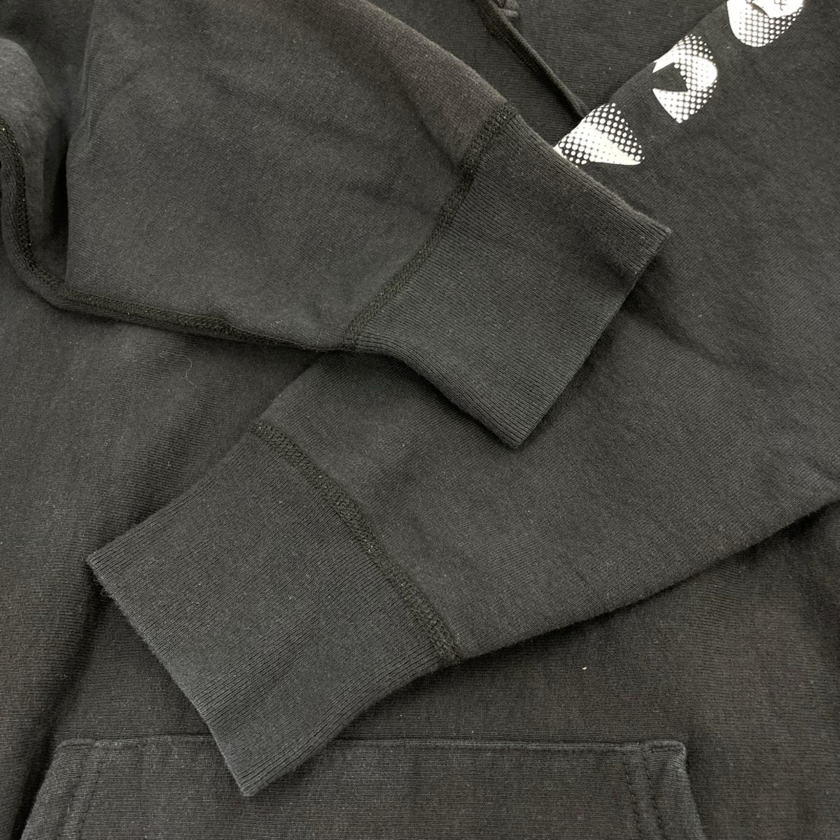 パーカー Gradient Sleeve Hooded Sweatshirt (M) 黒 M ブラック