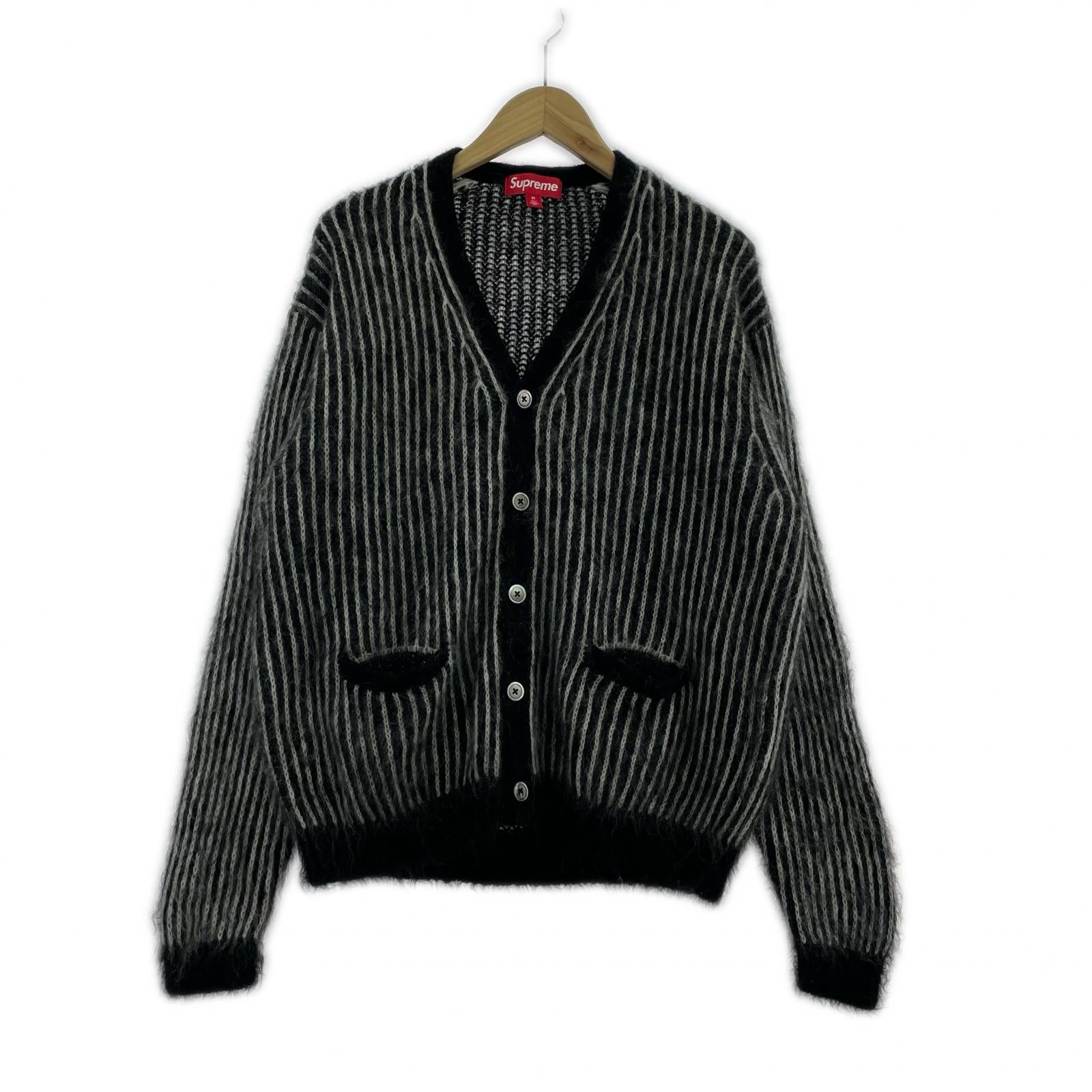 カーディガン 25SS 2-Tone Mohair Cardigan (M) M ブラック
