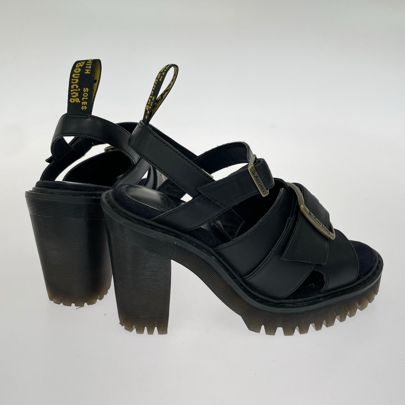 パンプス グラニク バックル ストラップサンダル UK4 ブラック