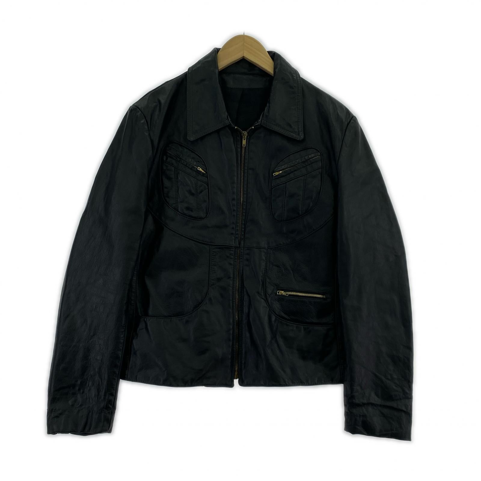 レザージャケット 70s/レザースウィングトップ 42 ブラック