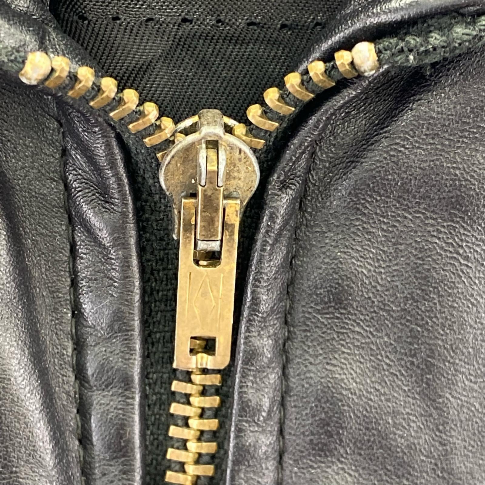 レザージャケット 70s/レザースウィングトップ 42 ブラック