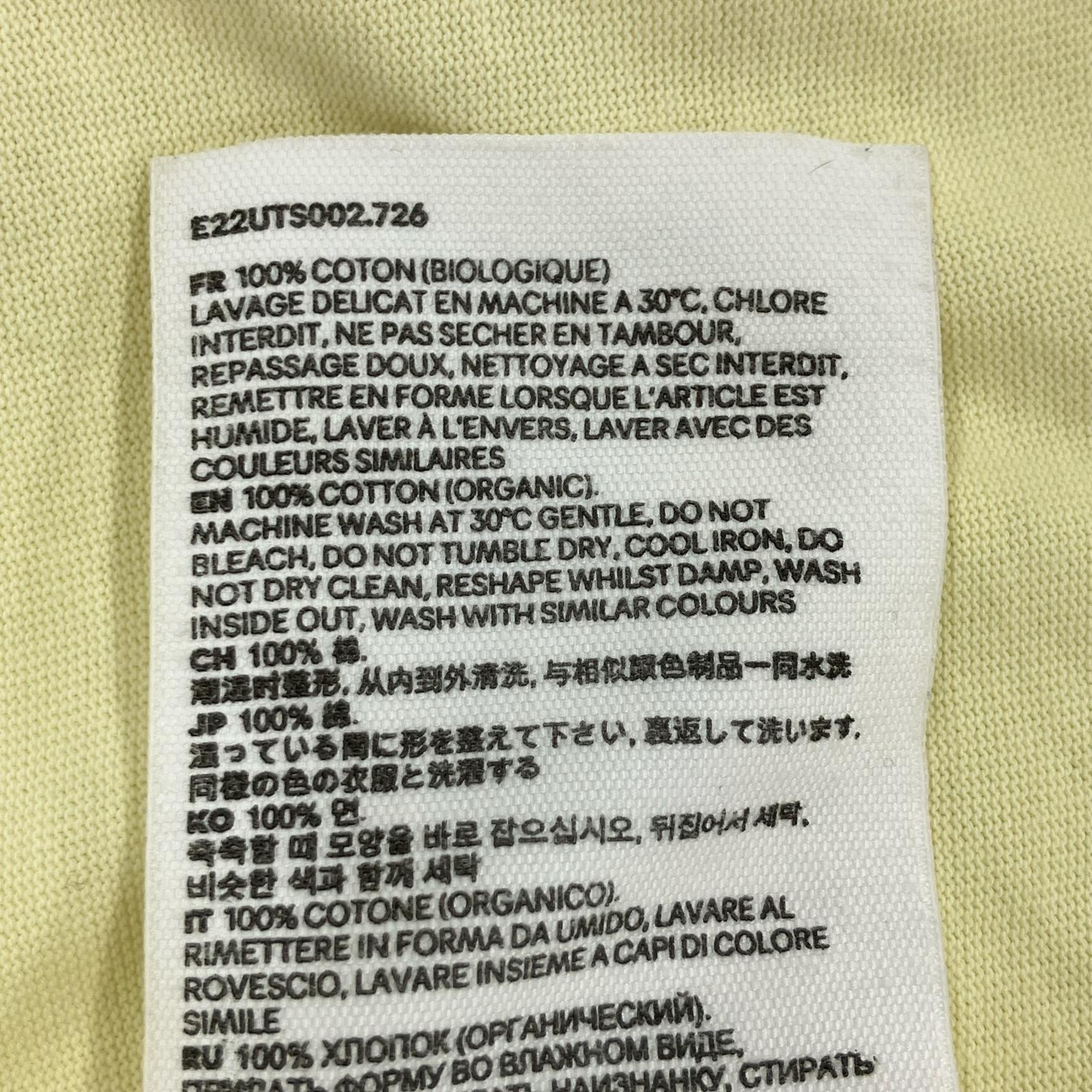 半袖Ｔシャツ AMI Alexandre Mattiussi ハートロゴ刺繍Tee YLW イエロー