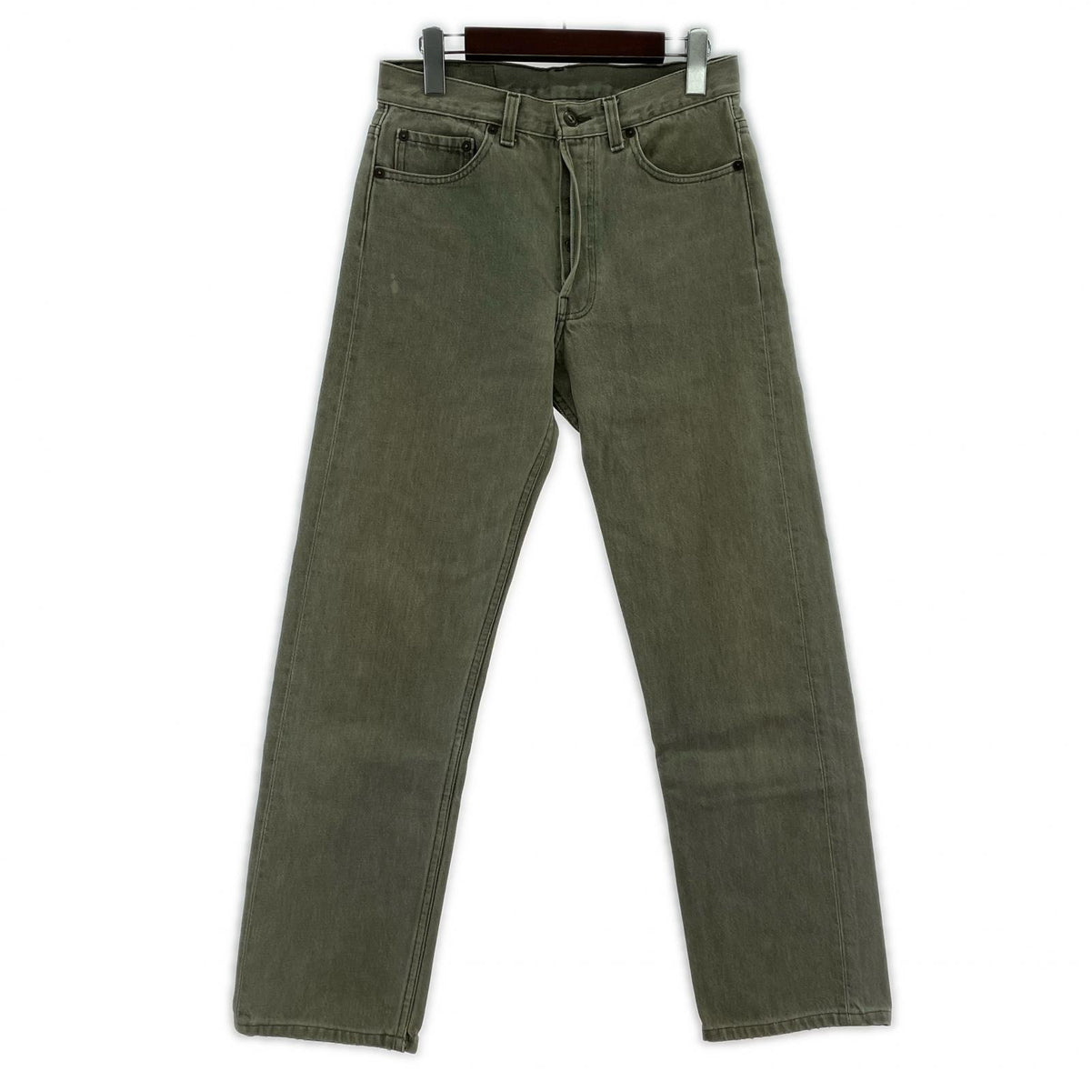 デニムパンツ 90s 501 先染めグリーン W29 L34 29 グリーン