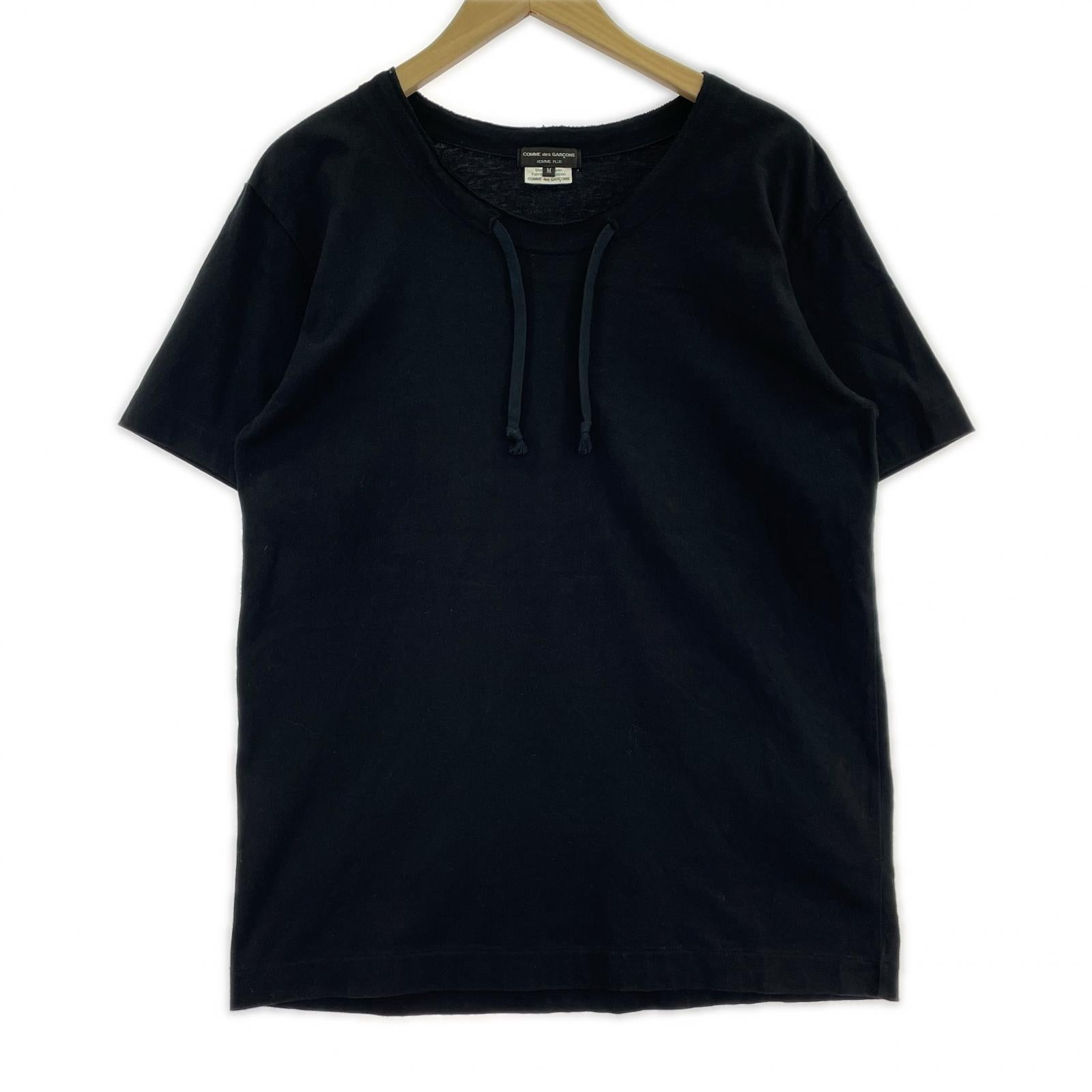 半袖Ｔシャツ COMME des GARCONS HOMME PLUS ネックドローコードTee M ブラック M ブラック