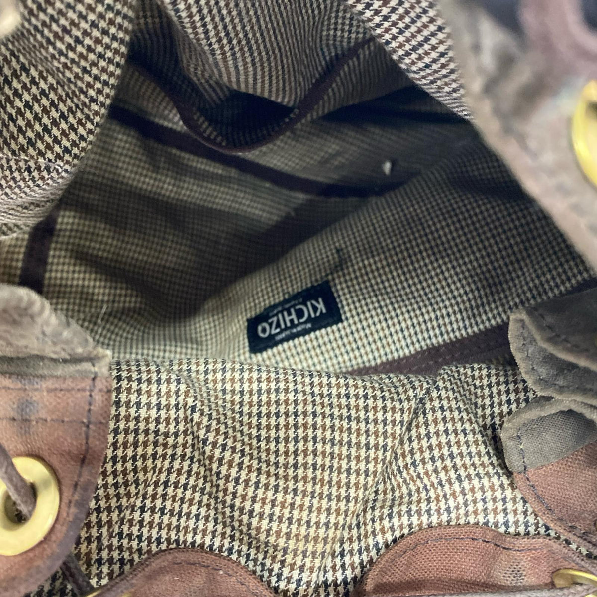 リュック・デイパック kichizo by porter classic オイルドコットンリュック ブラウン