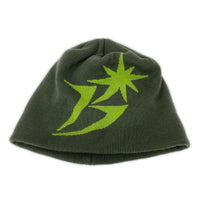 ニットキャップ B Logo Skull Beanie ニットキャップ オリーブ