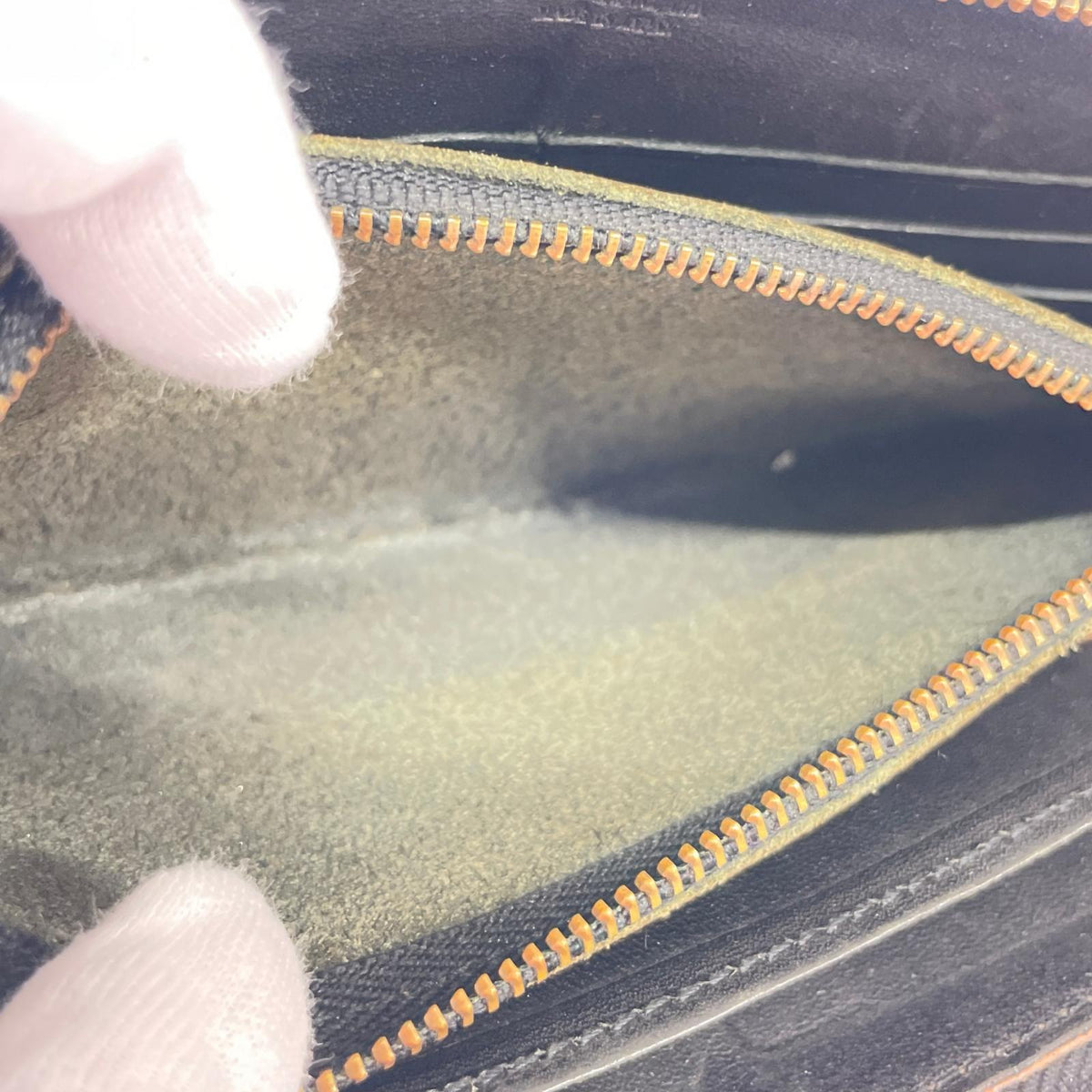 長財布 PORTER GRUNGE レザー ラウンドジップ 黒 ブラック