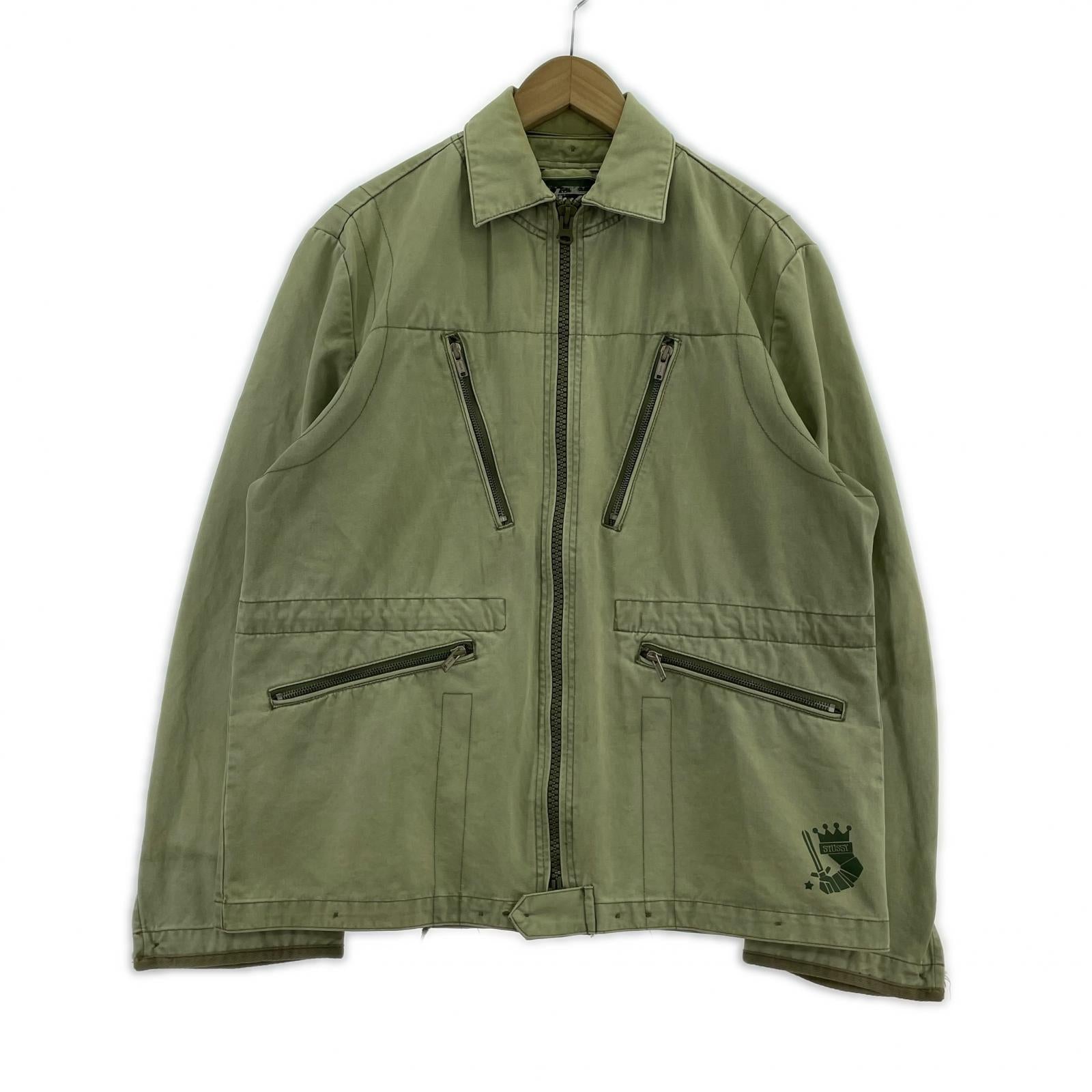 ジャケット STUSSY 00s AUTHENTIC GEAR M-69 ミリタリージャケット M セージグリーン M